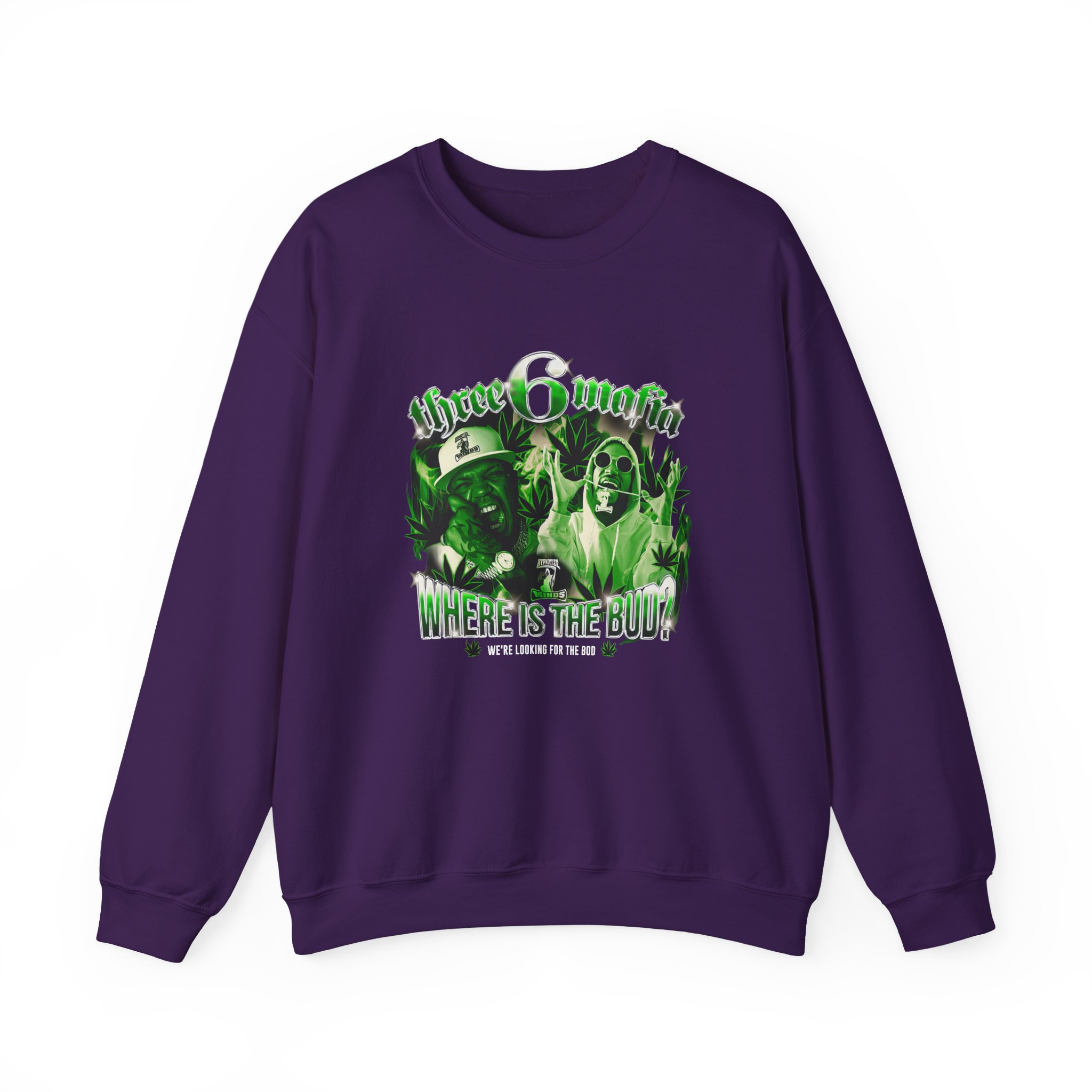 Three 6 Mafia Where is the Bud? Unisex Heavy Blendâ„¢ Crewneck Sweatshirt