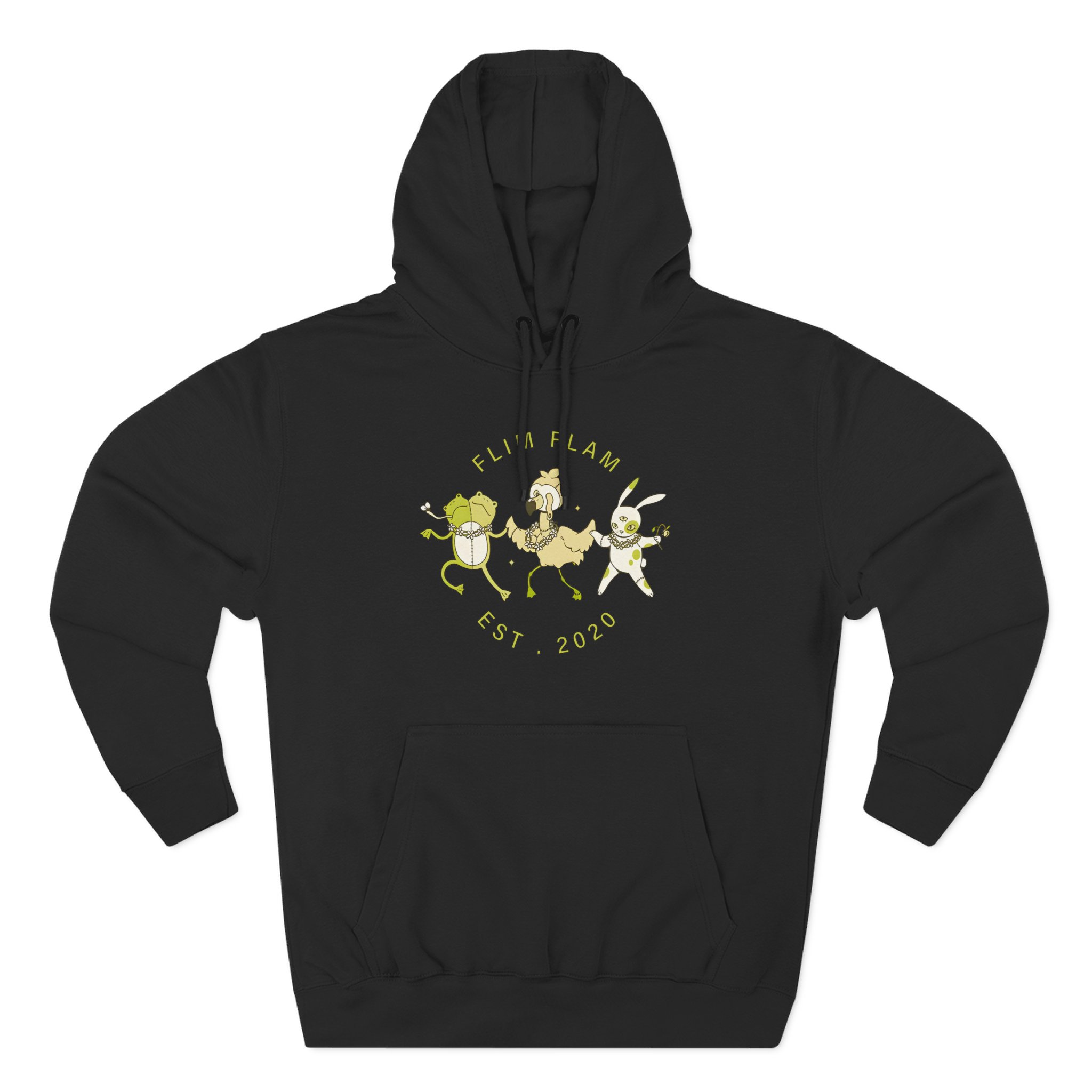 Flamingo Flim Flam Est. 2020 Three-Panel Fleece Hoodie