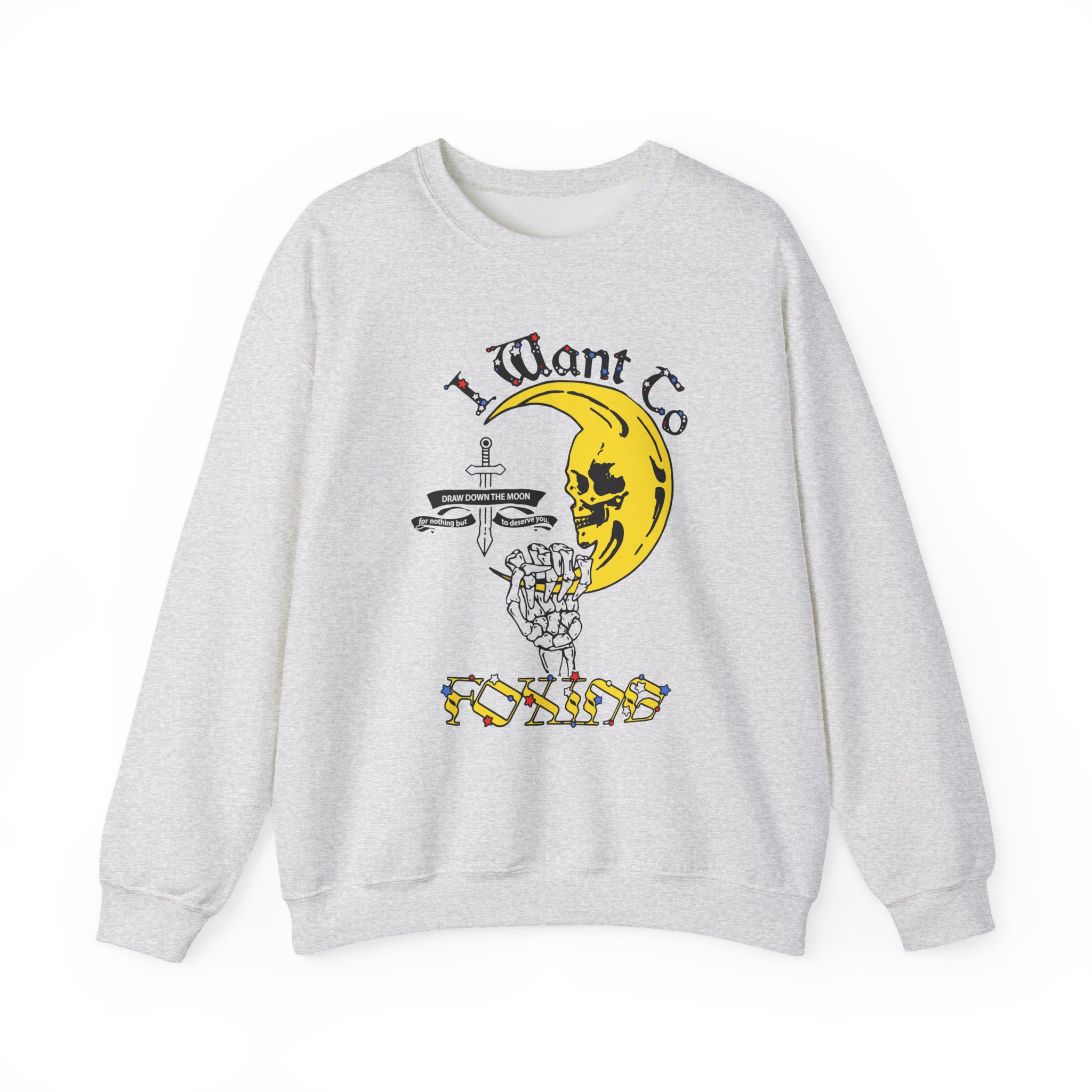 Foxing Draw Down Unisex Heavy Blendâ„¢ Crewneck Sweatshirt
