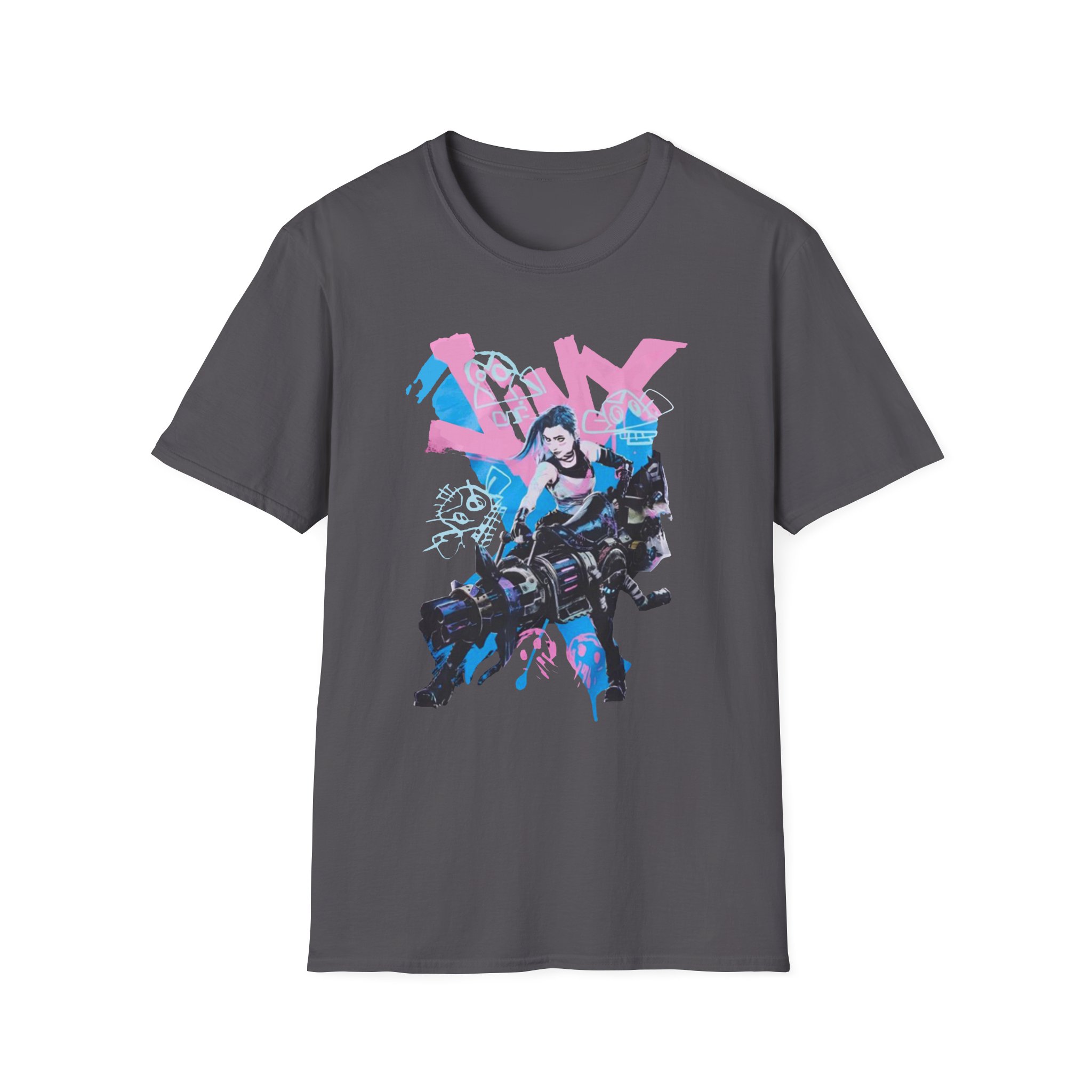 Jinx Arcane Graffiti Jumbo Unisex Softstyle T-Shirt