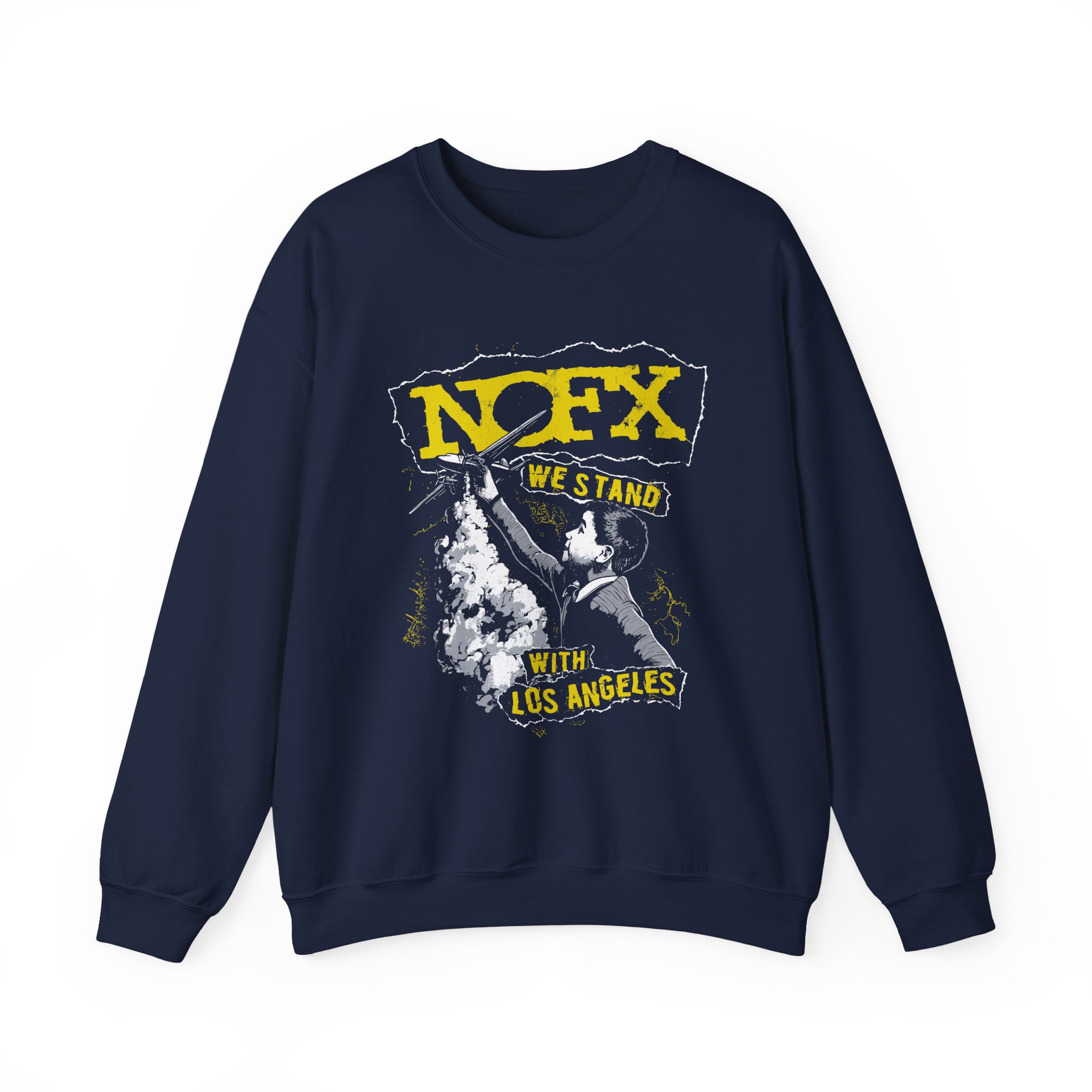 Nofx Fire Relief Unisex Heavy Blendâ„¢ Crewneck Sweatshirt