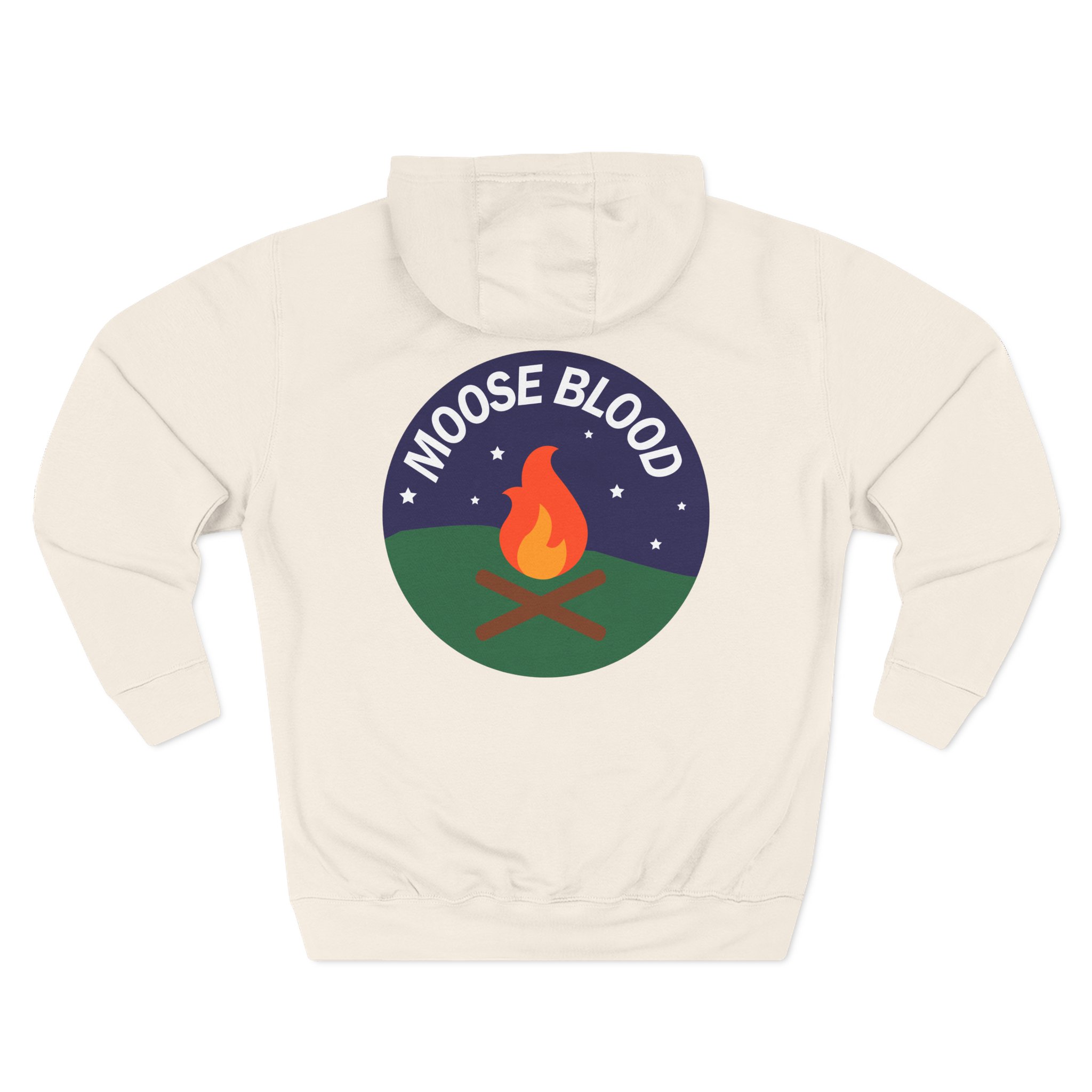 Moose Blood Three-Panel Fleece Hoodie