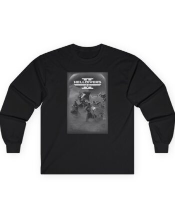 Helldivers Grayscale Game Poster Unisex Ultra Cotton Long Sleeve Tee