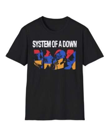 System of a Down Photo Collage Unisex Softstyle T-Shirt