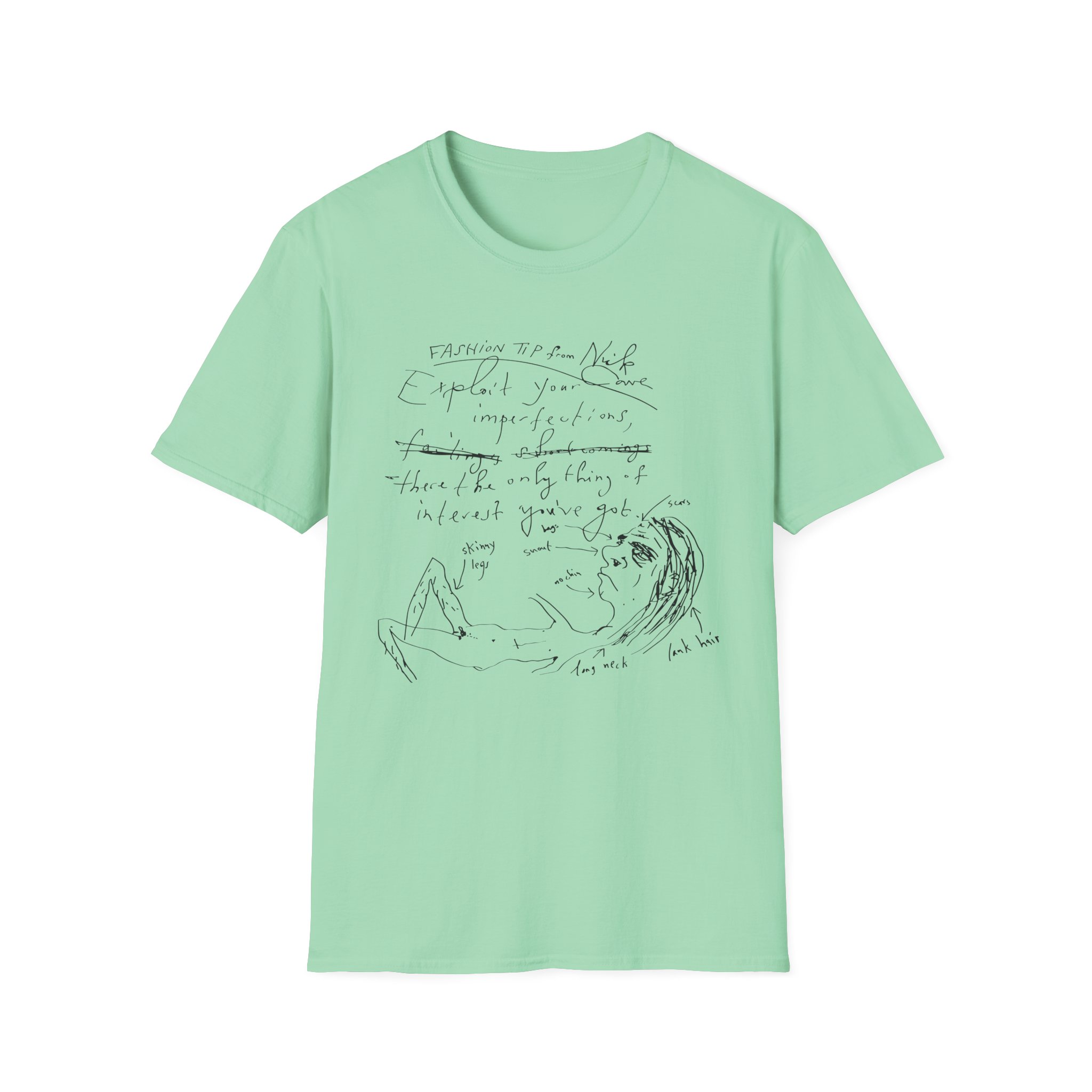 Nick Cave Fashion Tips Unisex Softstyle T-Shirt