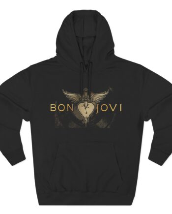 Bon Jovi Heart & Dagger Vinyl Three-Panel Fleece Hoodie