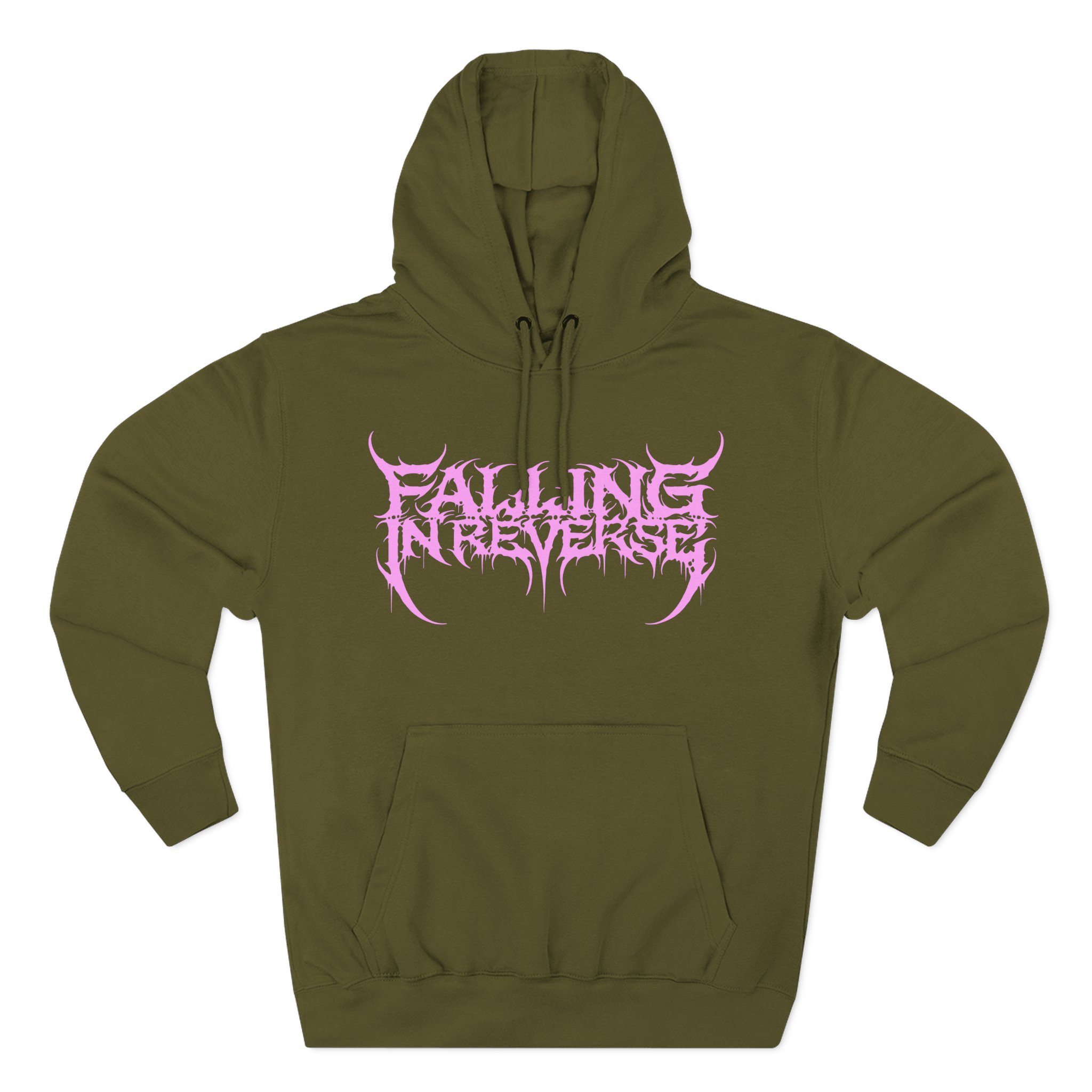 Falling in Reverse Popular Monster Text Three-Panel Fleece Hoodie