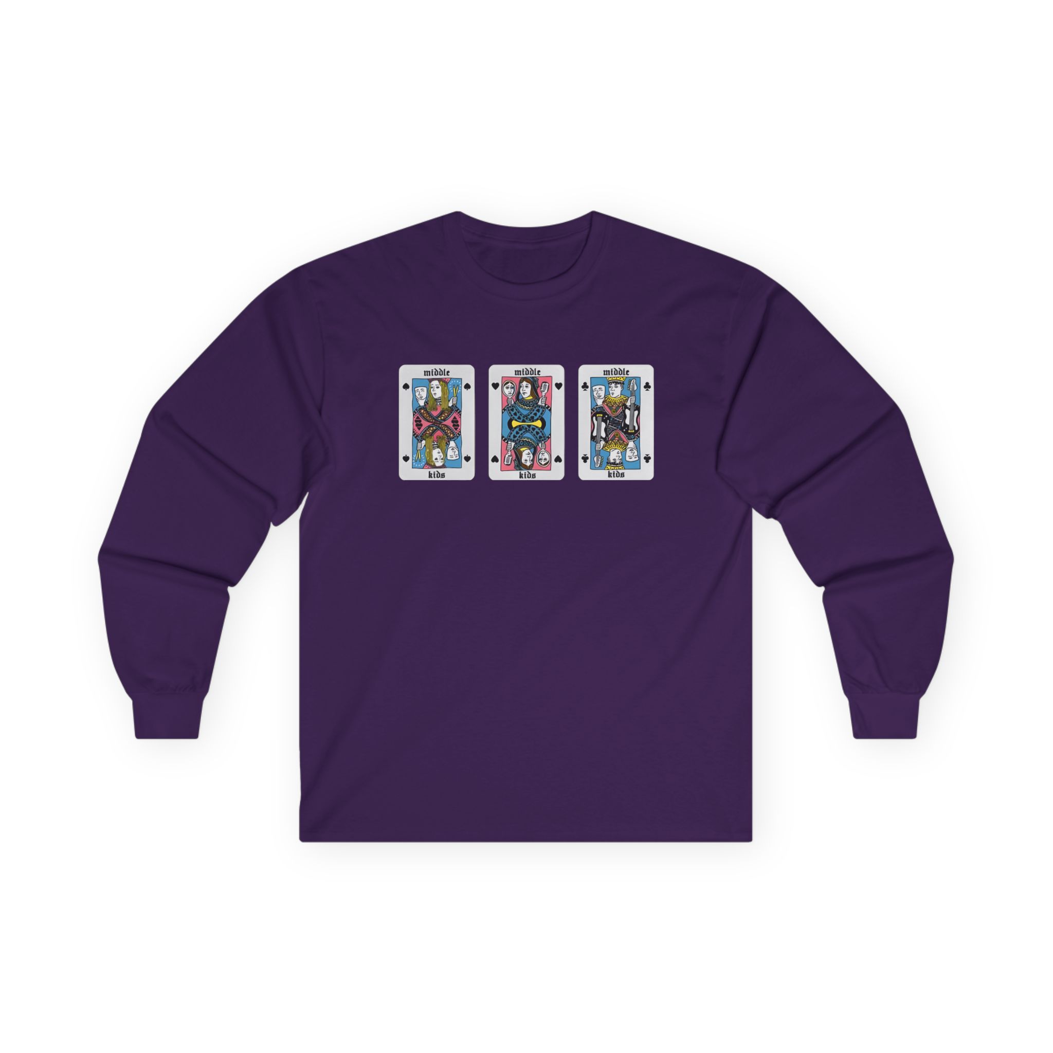 Middle Kids Playing Cards Unisex Ultra Cotton Long Sleeve Tee