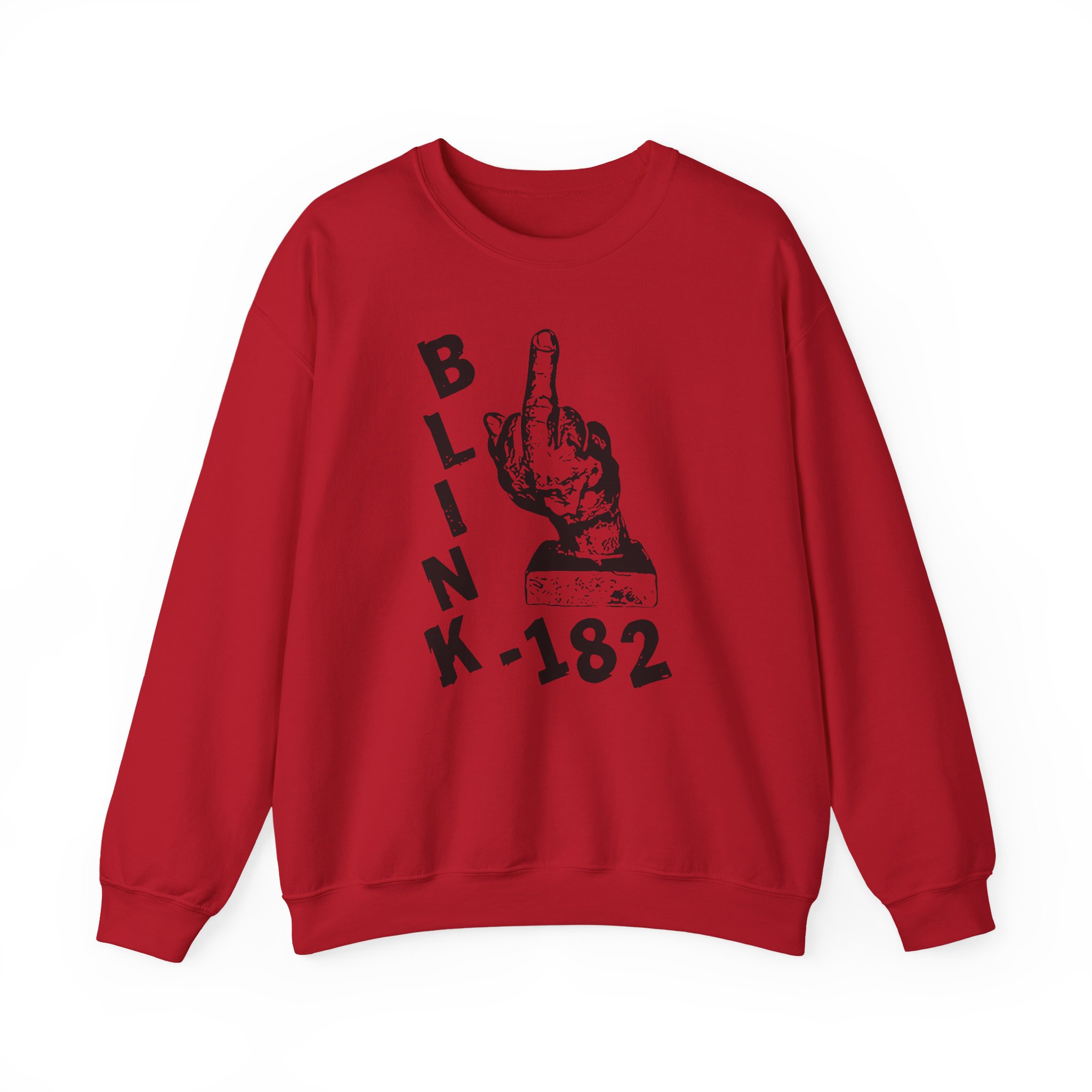Blink 182 Pink Middle Finger Unisex Heavy Blendâ„¢ Crewneck Sweatshirt