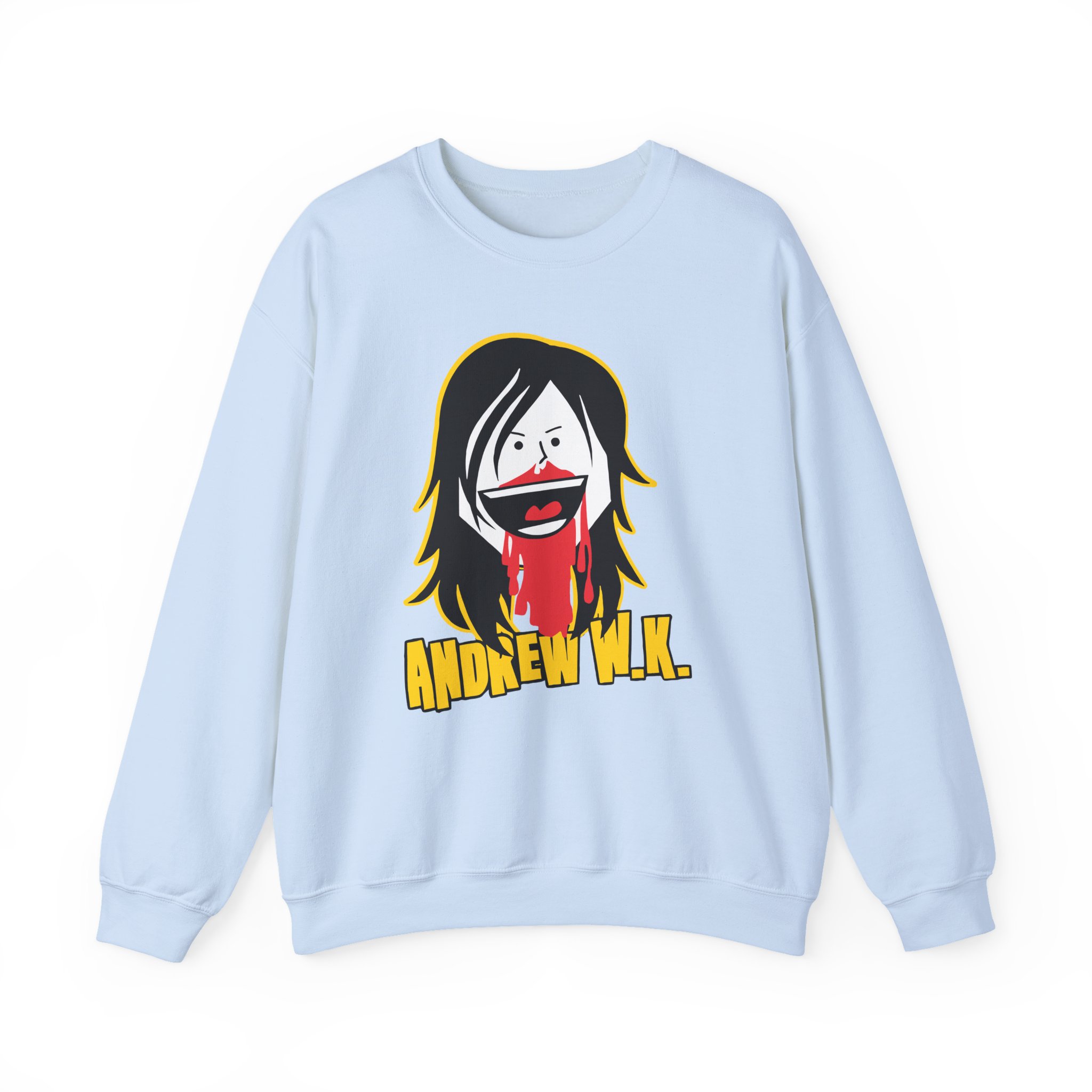 Andrew Wk Cartoon Bloody Nose Unisex Heavy Blendâ„¢ Crewneck Sweatshirt