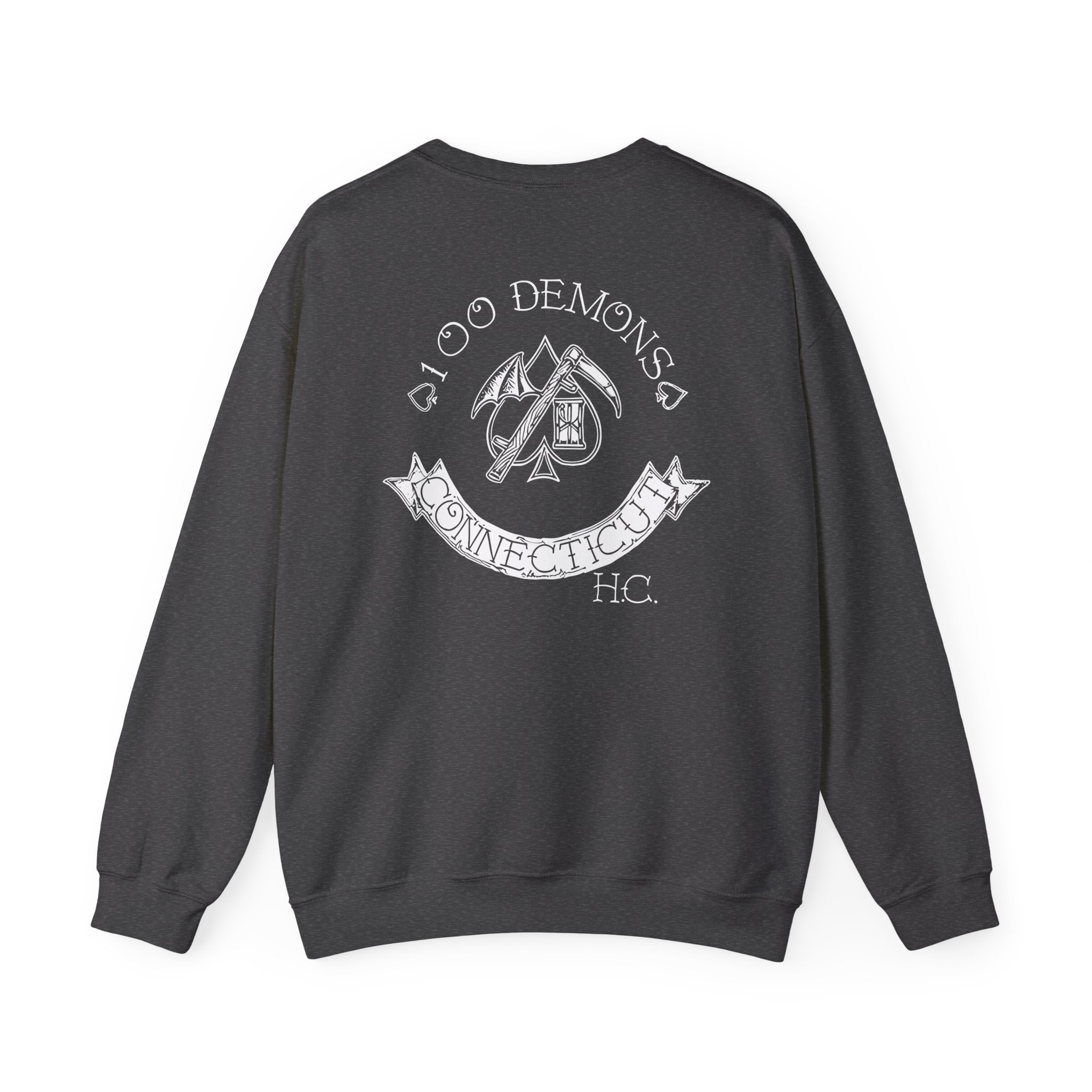 100 Demons Spade Sickle Unisex Heavy Blendâ„¢ Crewneck Sweatshirt