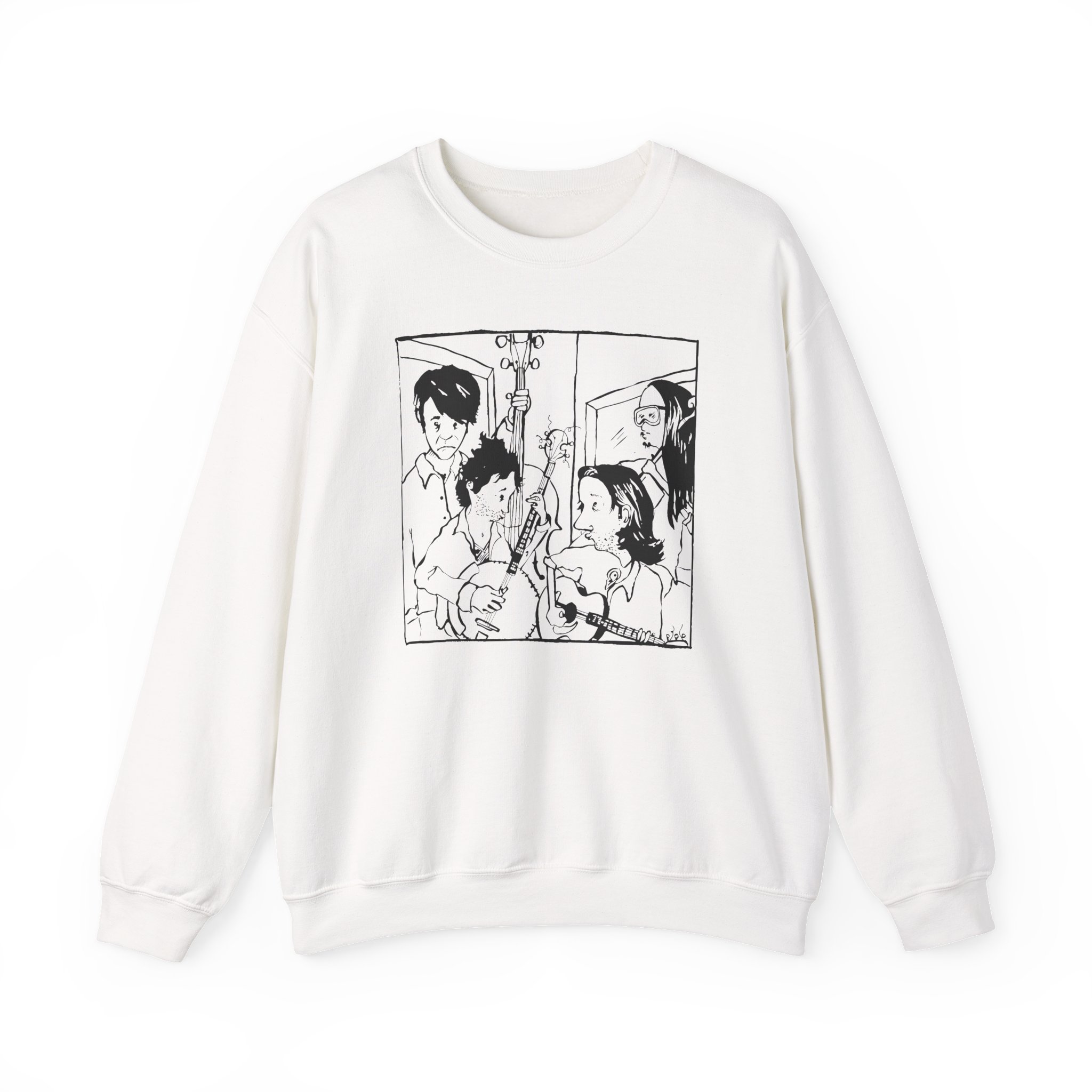 Avett Brothers Seth Drawing Unisex Heavy Blendâ„¢ Crewneck Sweatshirt