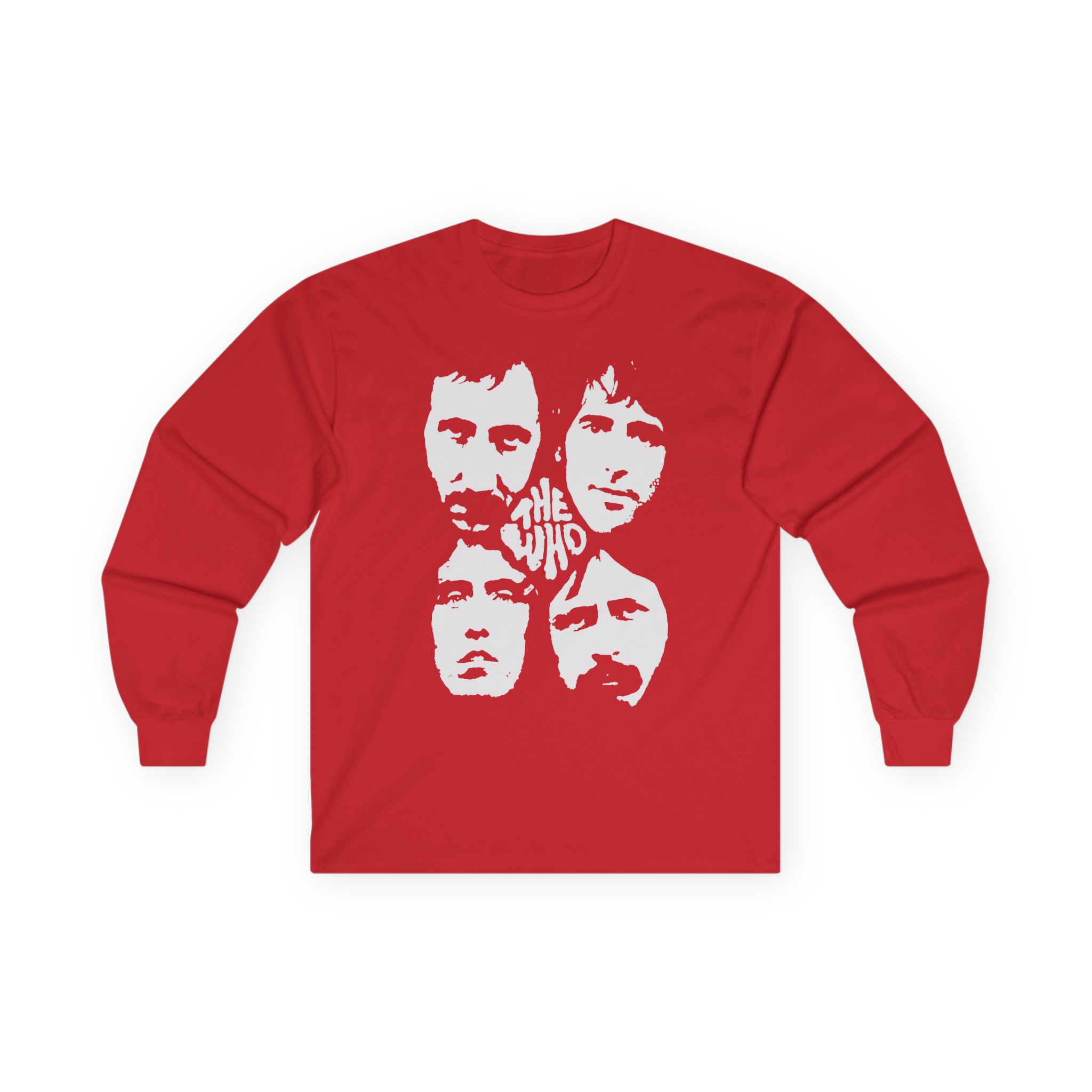 TW Distressed Four Faces Unisex Ultra Cotton Long Sleeve Tee