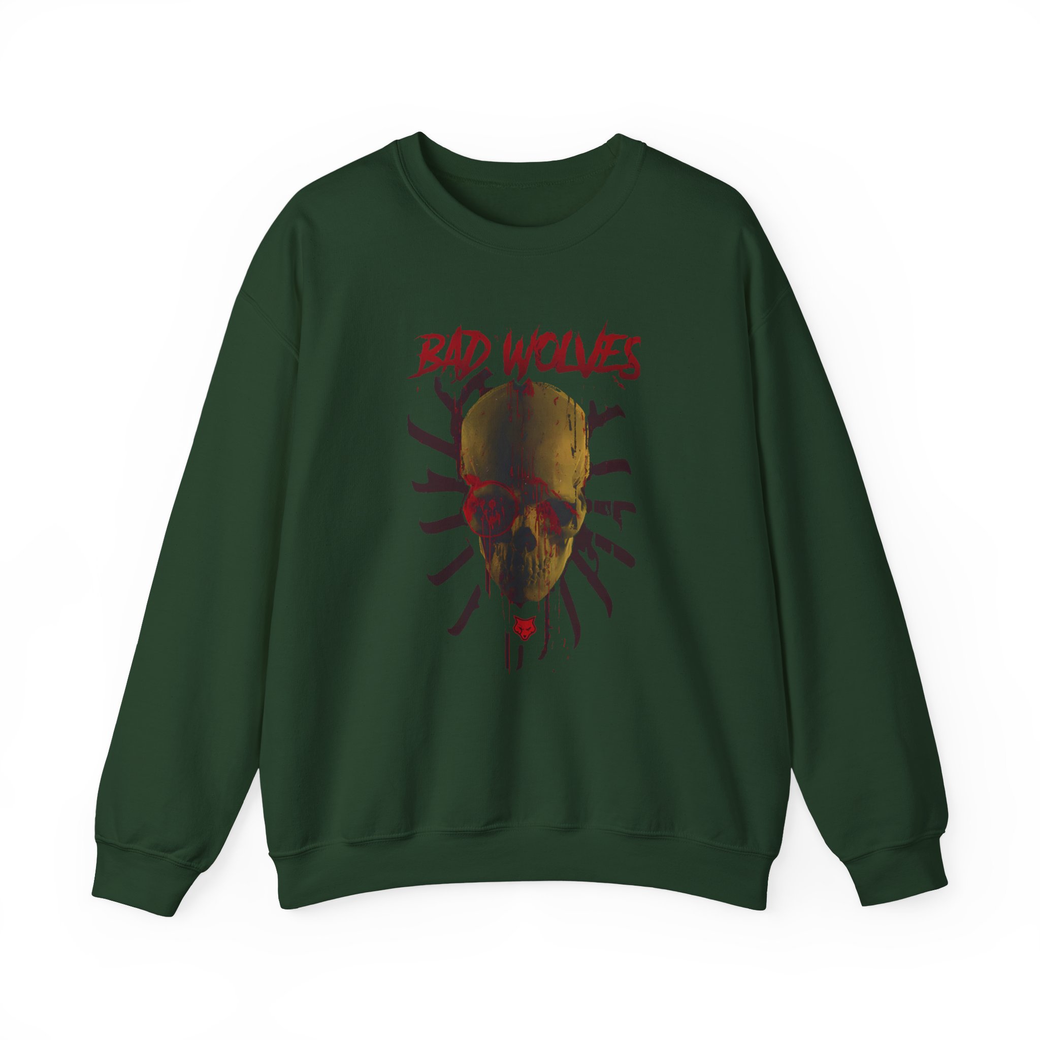 Bad Wolves Bloody Skull Unisex Heavy Blendâ„¢ Crewneck Sweatshirt
