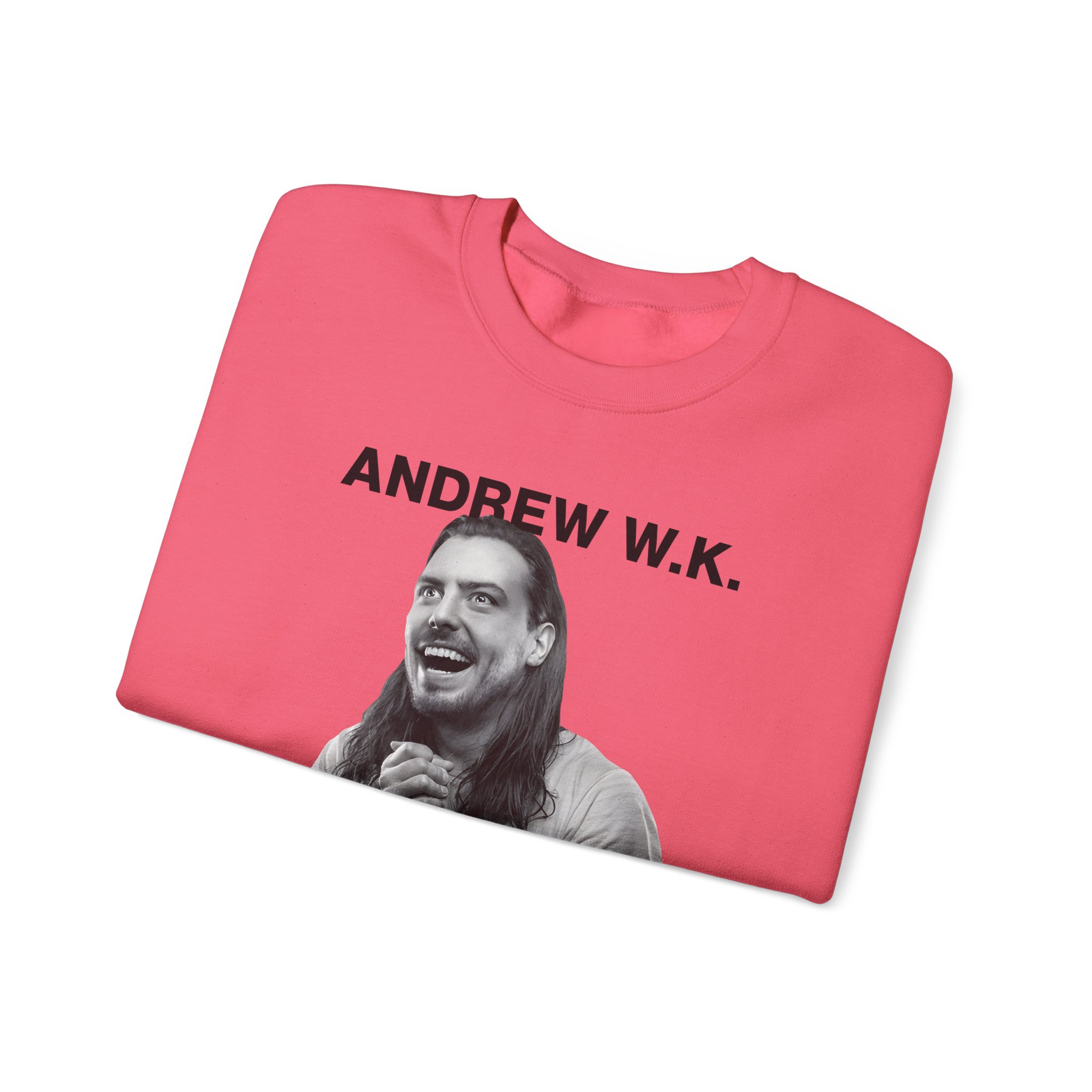 Andrew Wk Happy Unisex Heavy Blendâ„¢ Crewneck Sweatshirt