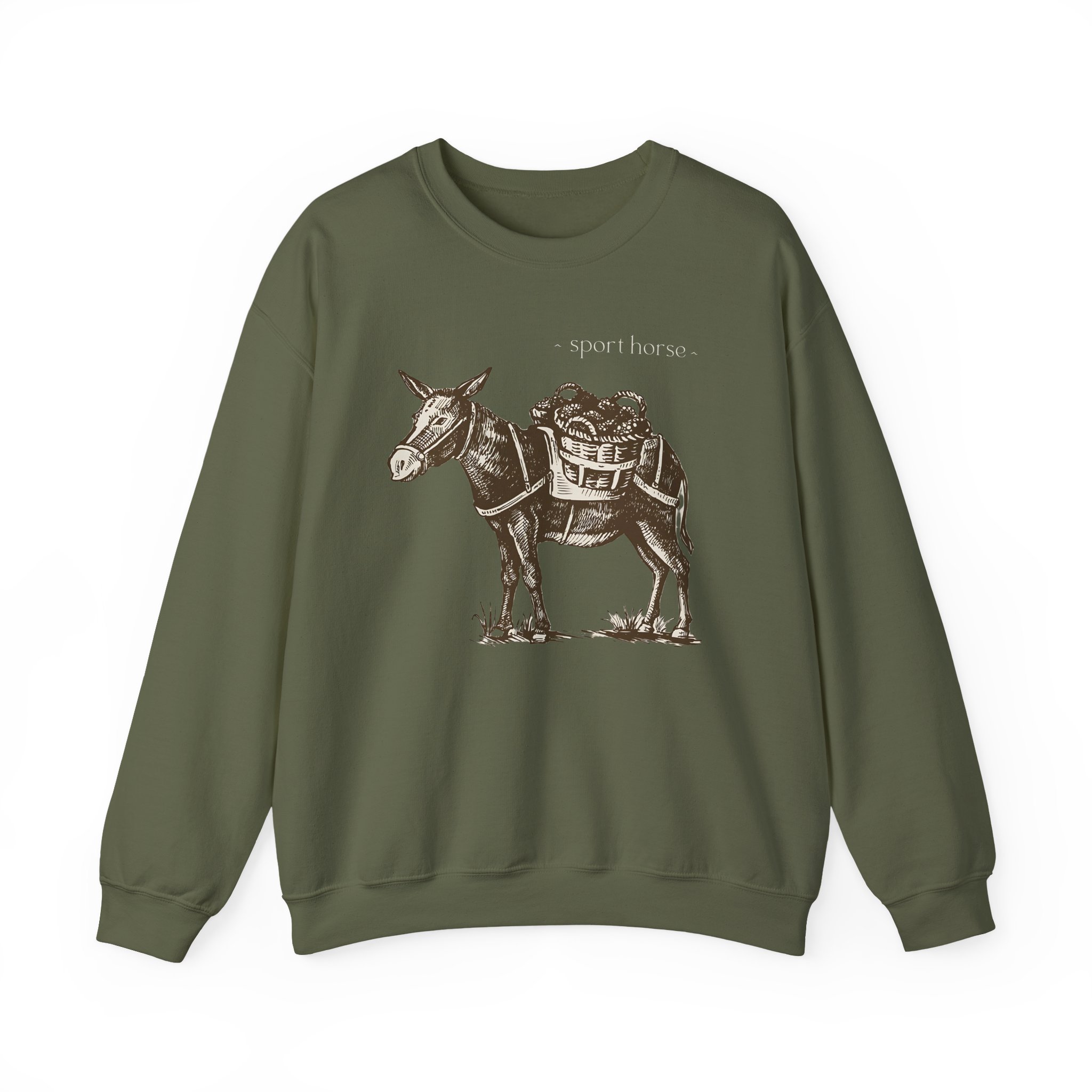 Mumbo Jumbo Sport Horse Unisex Heavy Blendâ„¢ Crewneck Sweatshirt