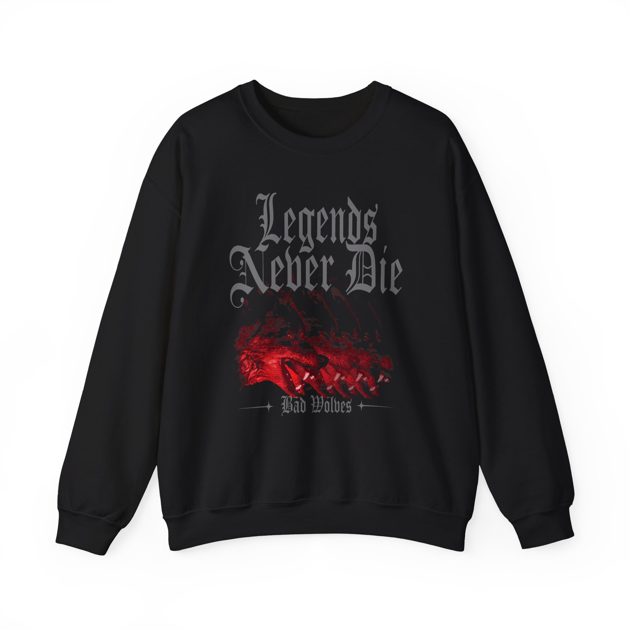 Bad Wolves Legends Never Die Unisex Heavy Blendâ„¢ Crewneck Sweatshirt