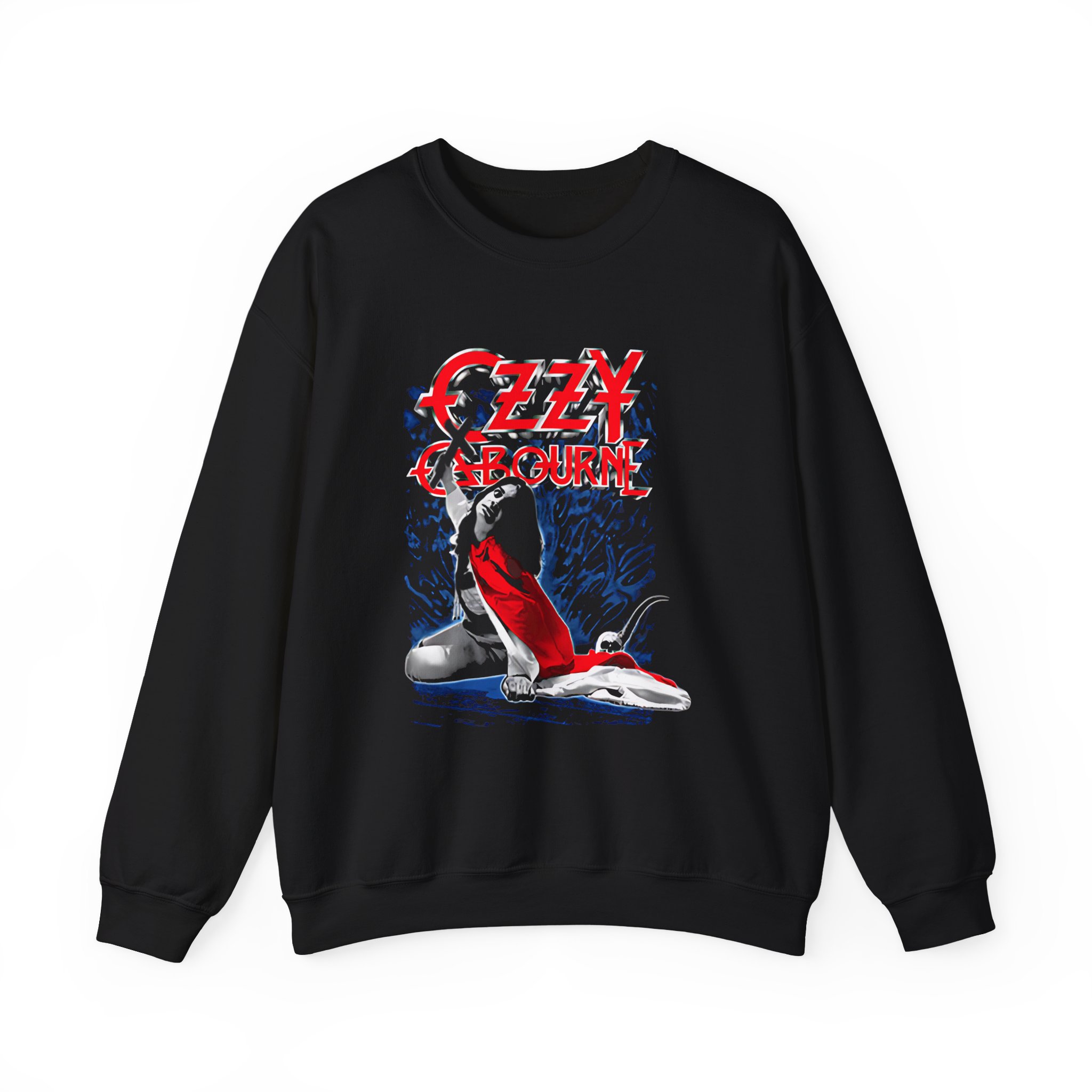 Ozzy Osbourne Blizzard of Ozz Rock & Roll Hall of Fame Unisex Heavy Blendâ„¢ Crewneck Sweatshirt