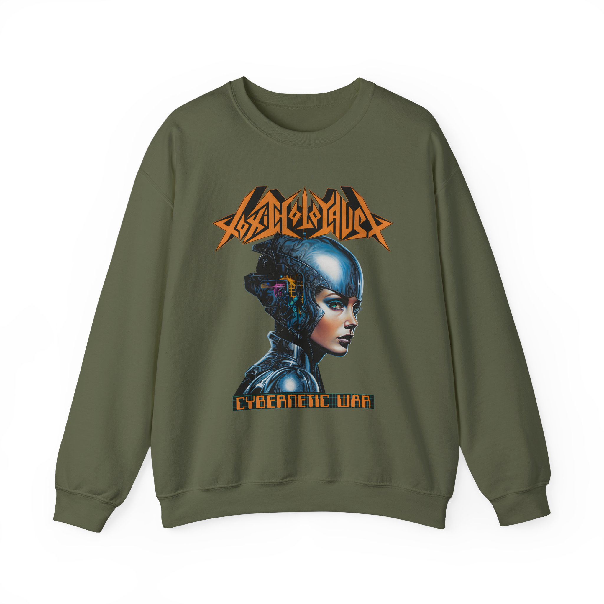 Toxic Holocaust Cybernetic War Unisex Heavy Blendâ„¢ Crewneck Sweatshirt