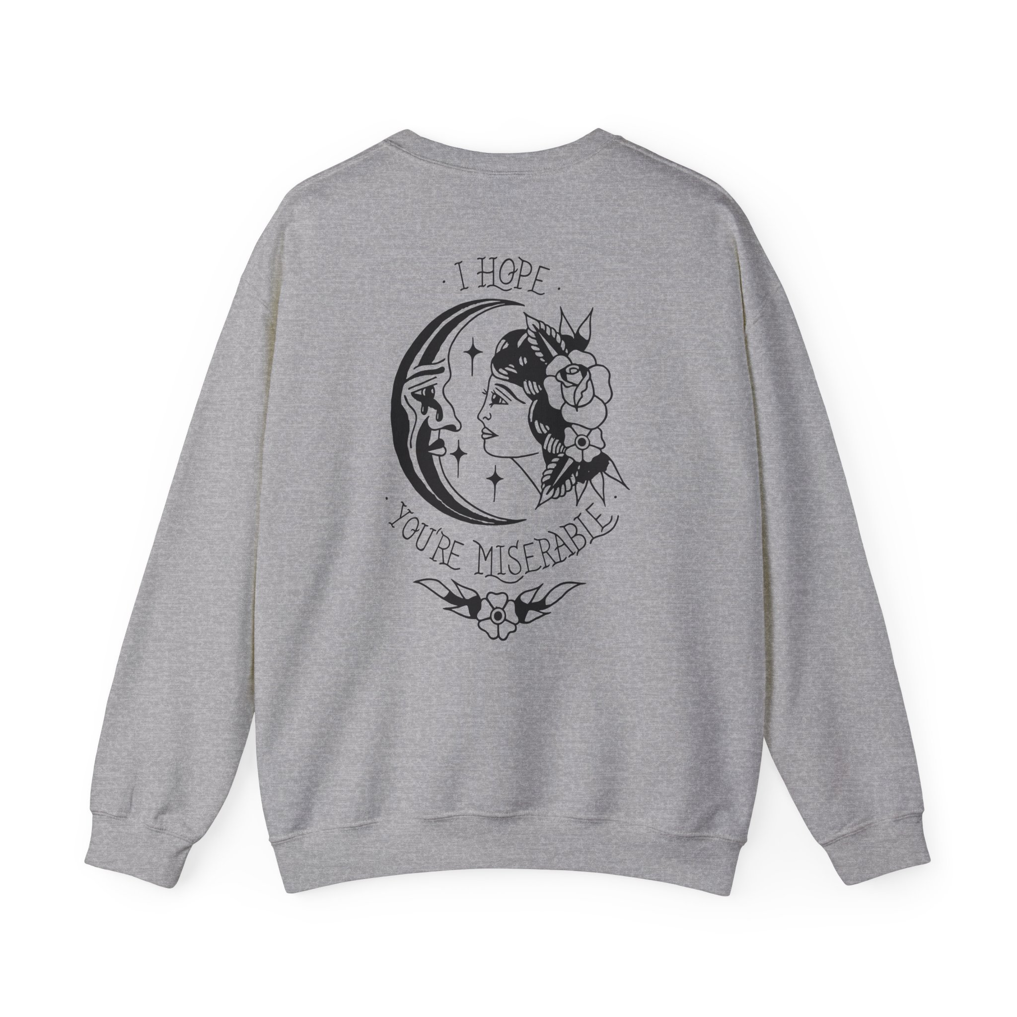 Moose Blood Traditional Tattoo Desig Unisex Heavy Blendâ„¢ Crewneck Sweatshirt