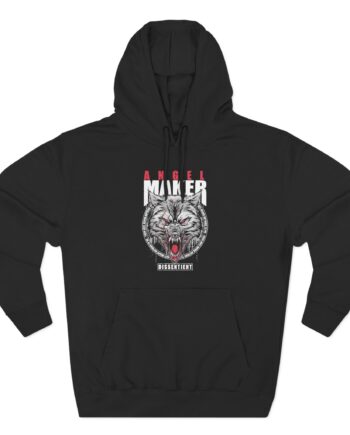 Angelmaker Battle Wolf Three-Panel Fleece Hoodie