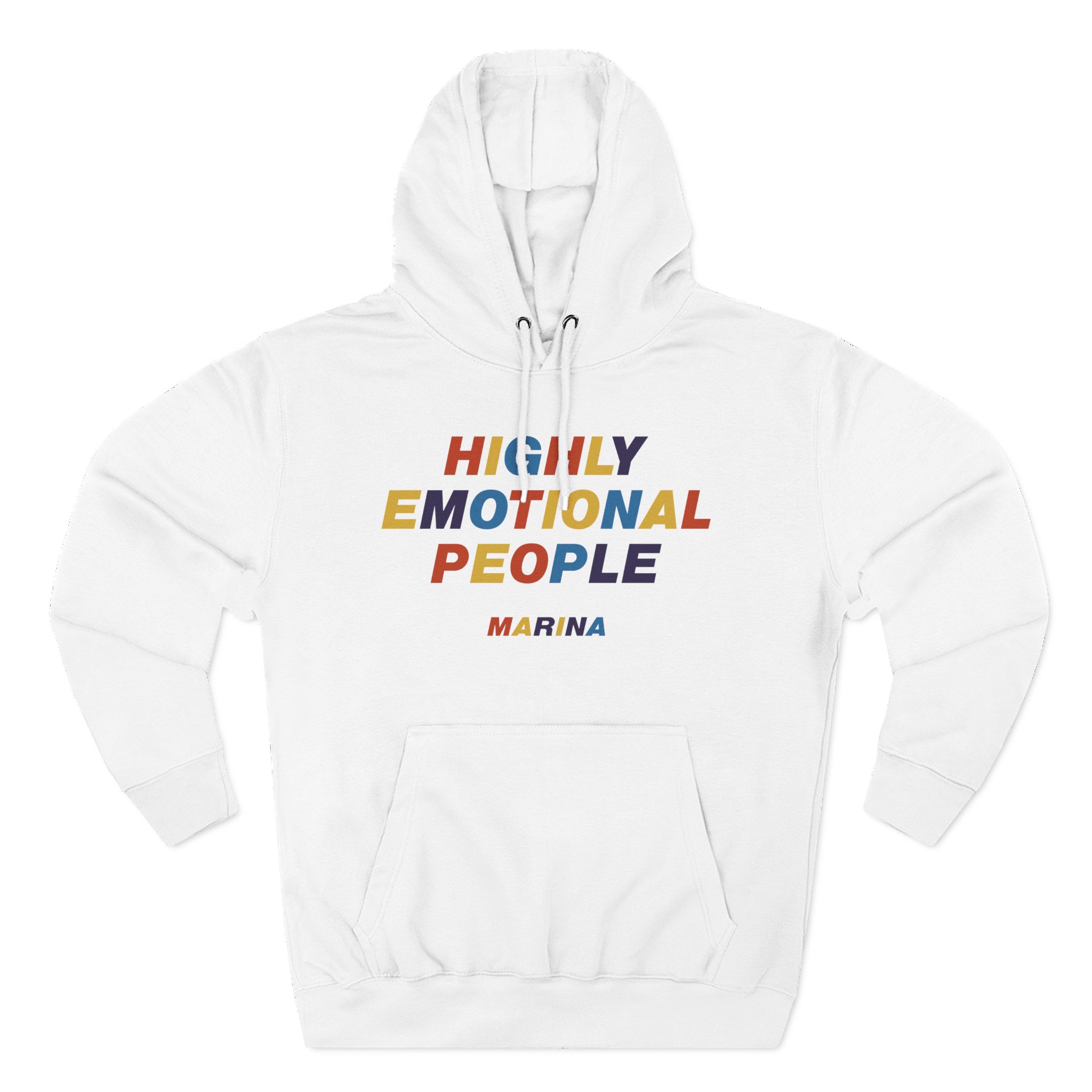 Marina Highly Emotional People Three-Panel Fleece Hoodie