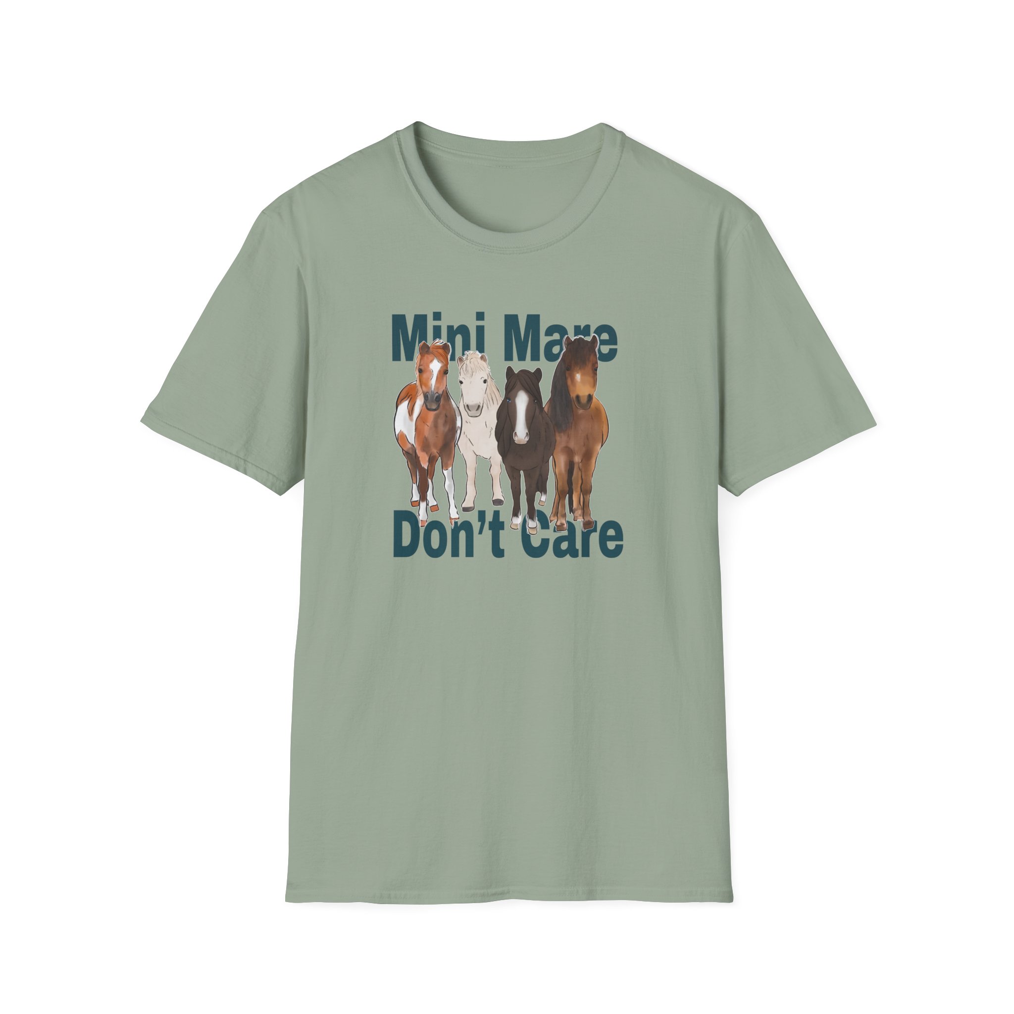 Katie Van Slyke Mini Mare Don't Care Unisex Softstyle T-Shirt