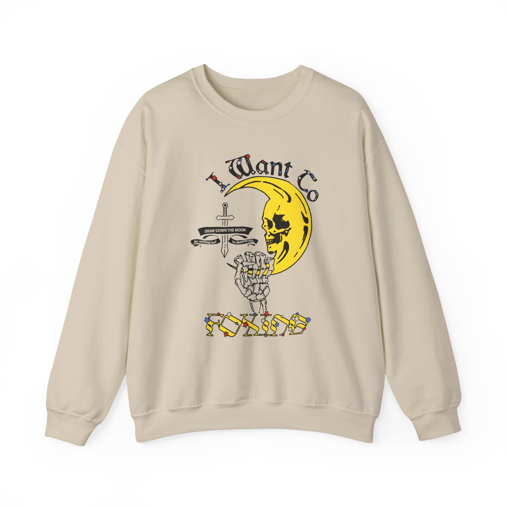 Foxing Draw Down Unisex Heavy Blendâ„¢ Crewneck Sweatshirt