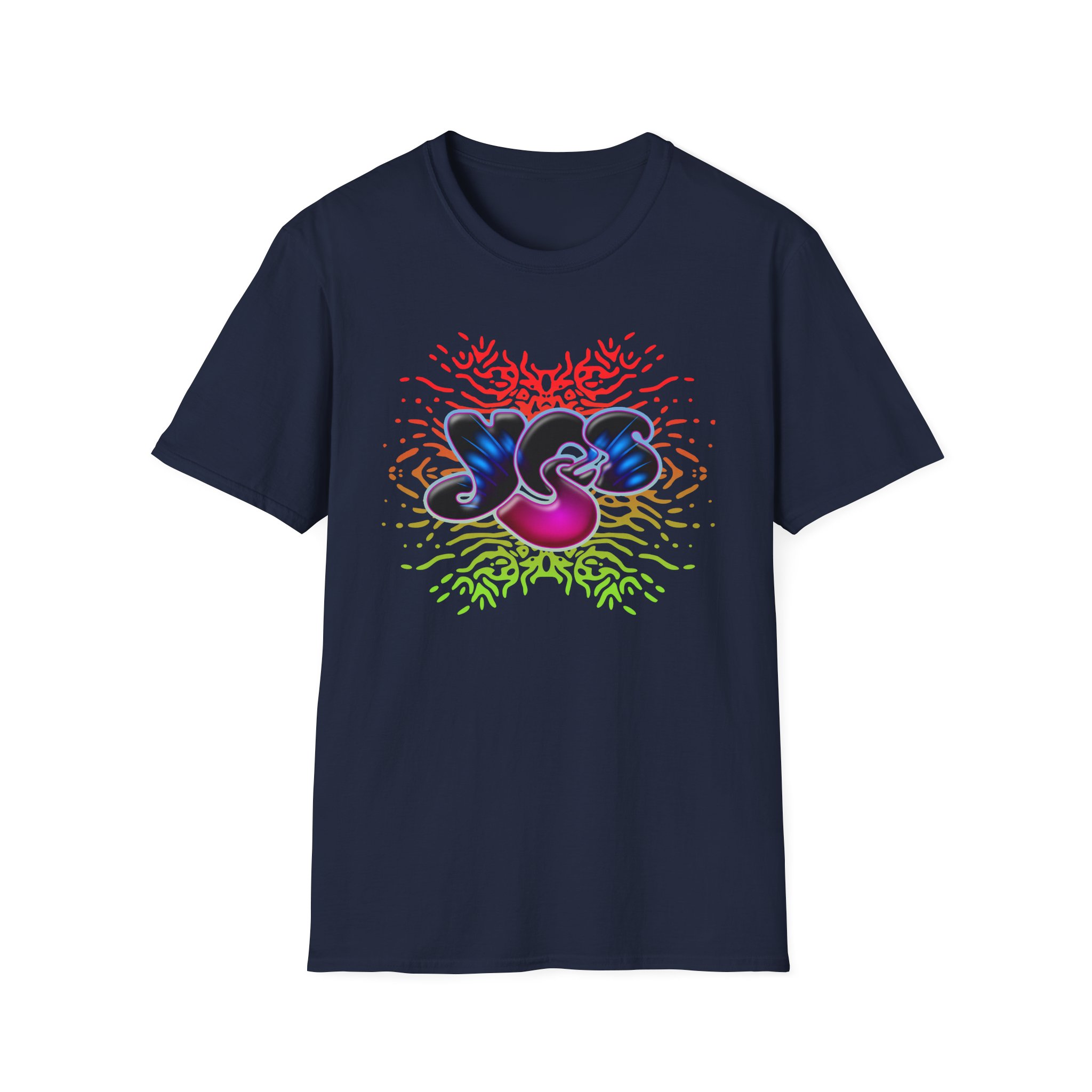 Yes Rainbow Abstract Logo Unisex Softstyle T-Shirt