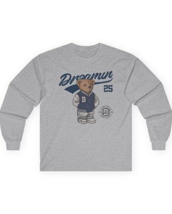 Clix Dr3amin Varsity Bear Unisex Ultra Cotton Long Sleeve Tee