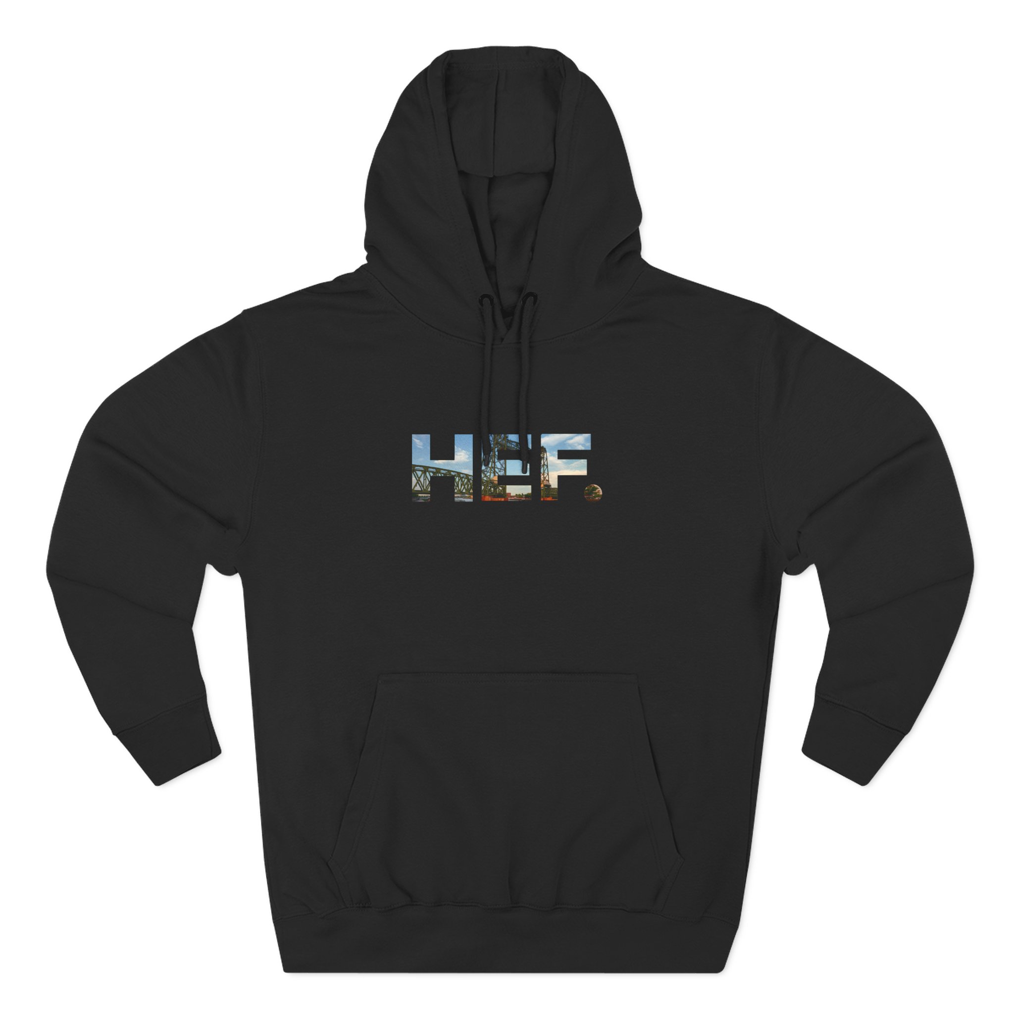 Hef Three-Panel Fleece Hoodie