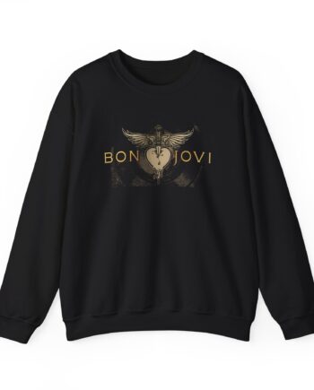 Bon Jovi Heart & Dagger Vinyl Unisex Heavy Blend™ Crewneck Sweatshirt