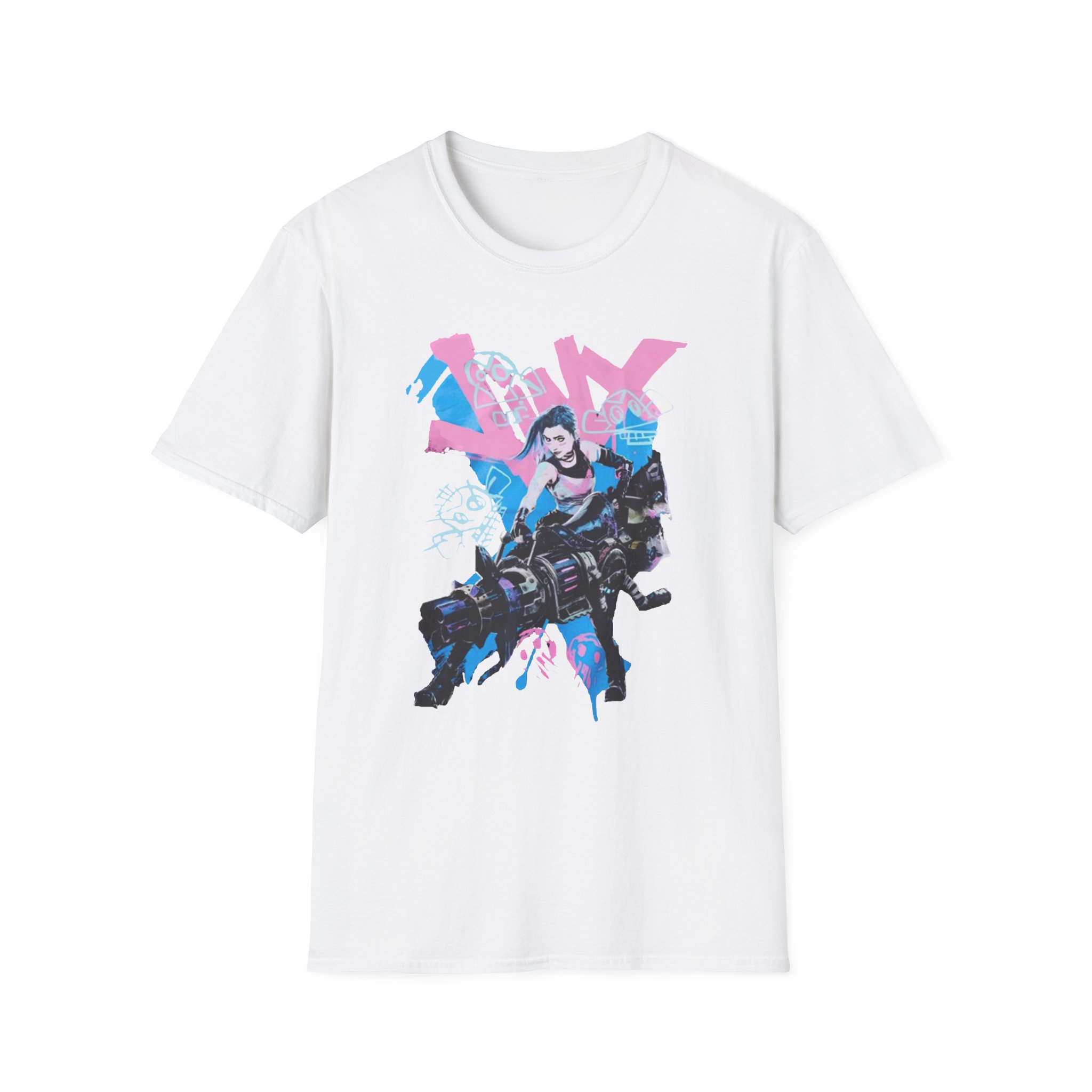 Jinx Arcane Graffiti Jumbo Unisex Softstyle T-Shirt