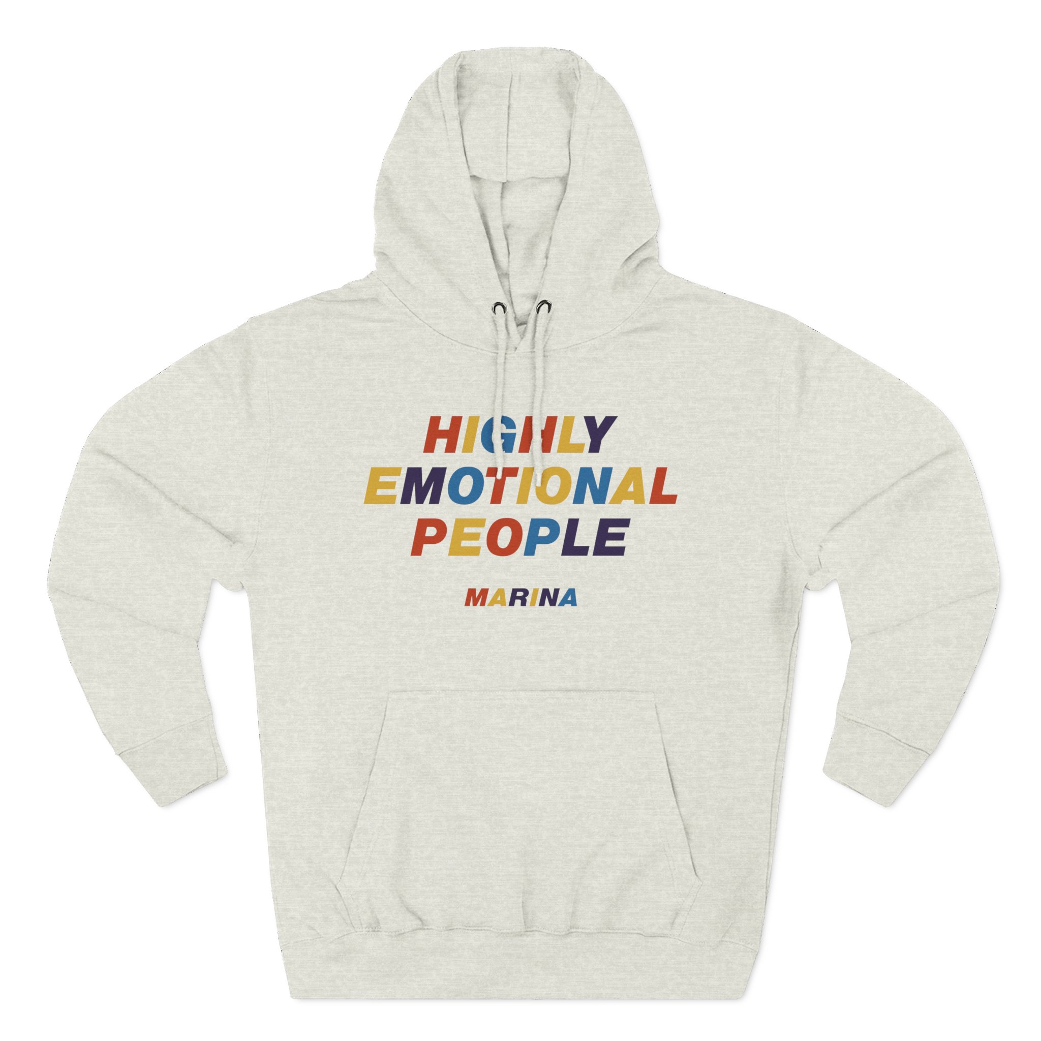 Marina Highly Emotional People Three-Panel Fleece Hoodie