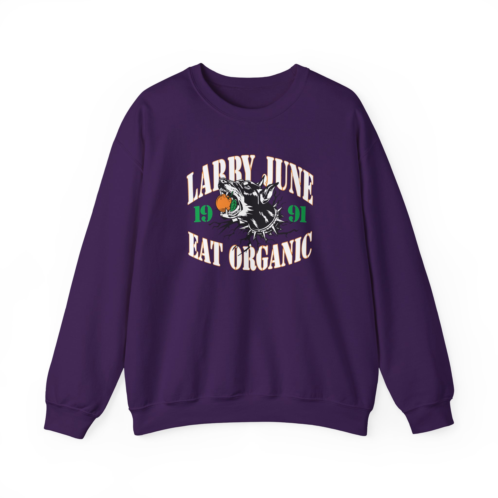 Larry June Eat Organic Unisex Heavy Blendâ„¢ Crewneck Sweatshirt