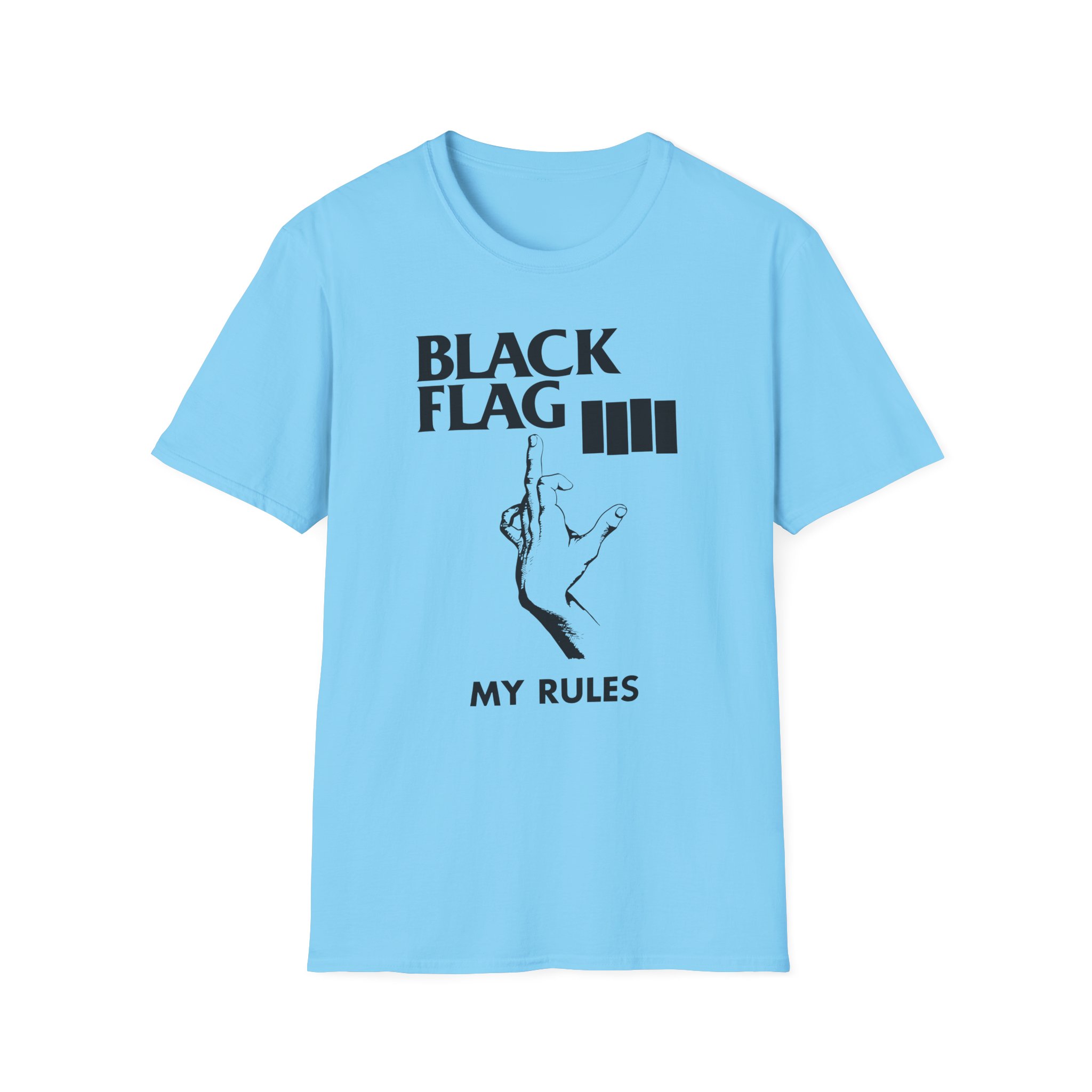 Black Flag My Rules Unisex Softstyle T-Shirt