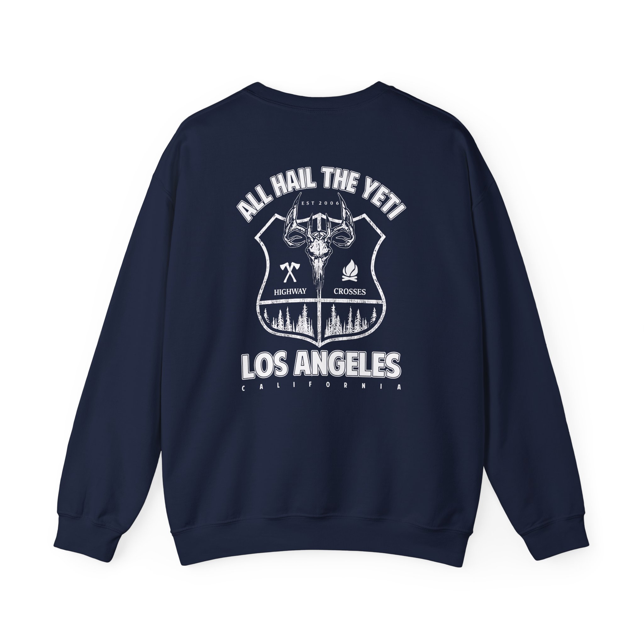 All Hail the Yeti Highway Crosses Unisex Heavy Blendâ„¢ Crewneck Sweatshirt