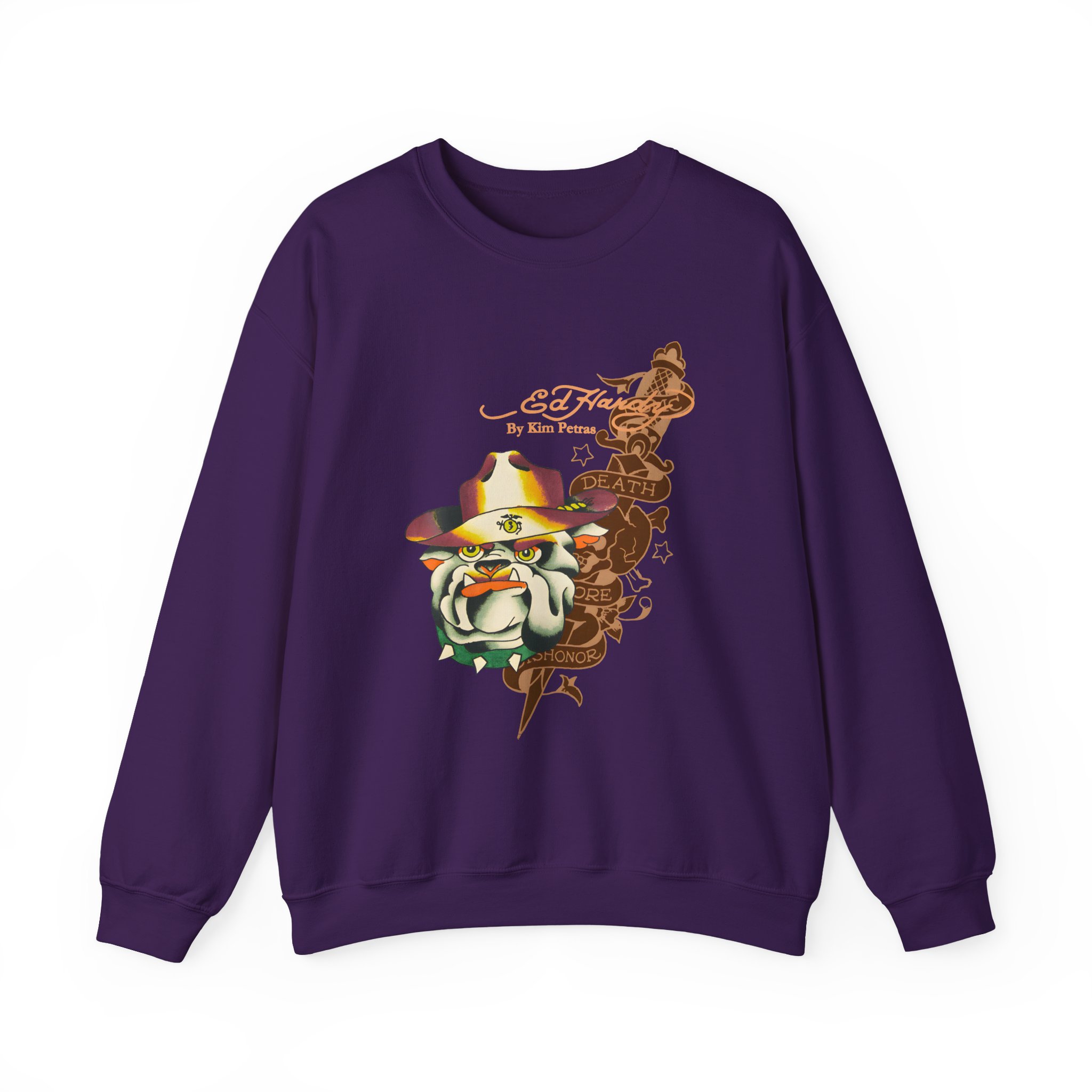 Kim Petras Bulldog Boxy Unisex Heavy Blendâ„¢ Crewneck Sweatshirt