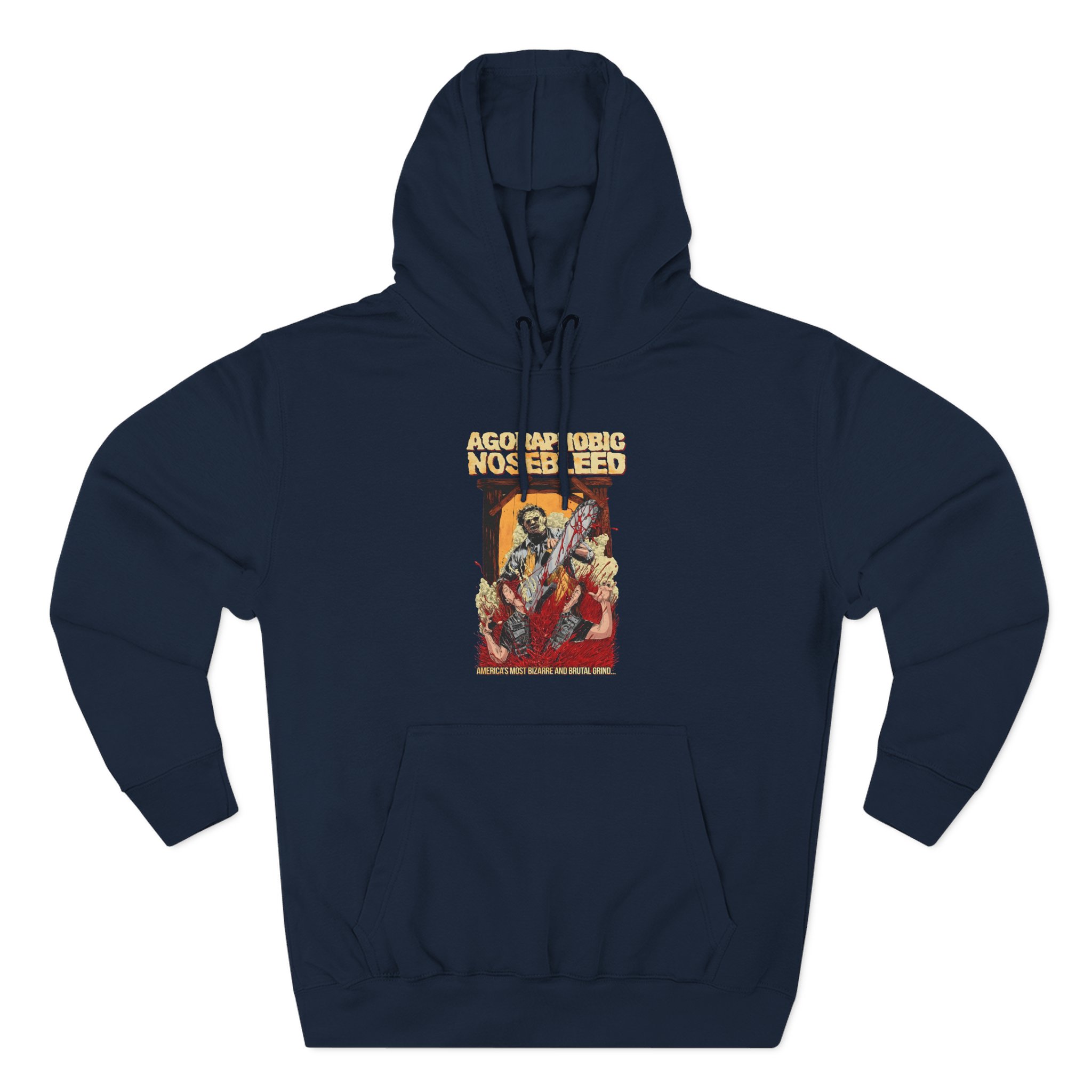 Agoraphobic Nosebleed Leatherface Three-Panel Fleece Hoodie
