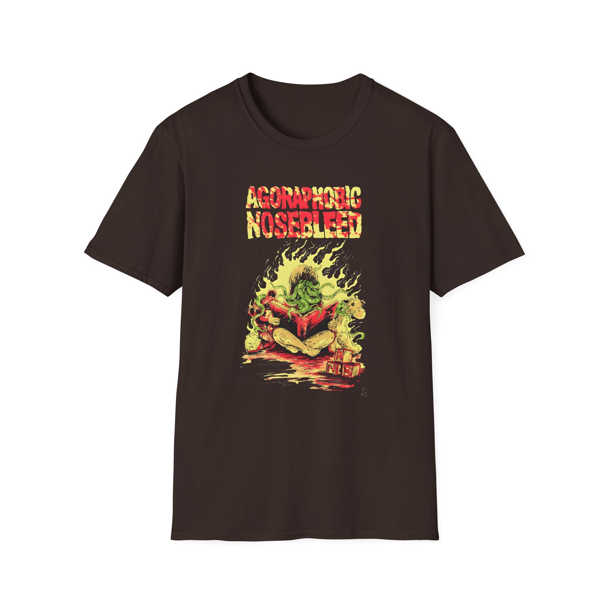 Agoraphobic Nosebleed Octo Book Unisex Softstyle T-Shirt