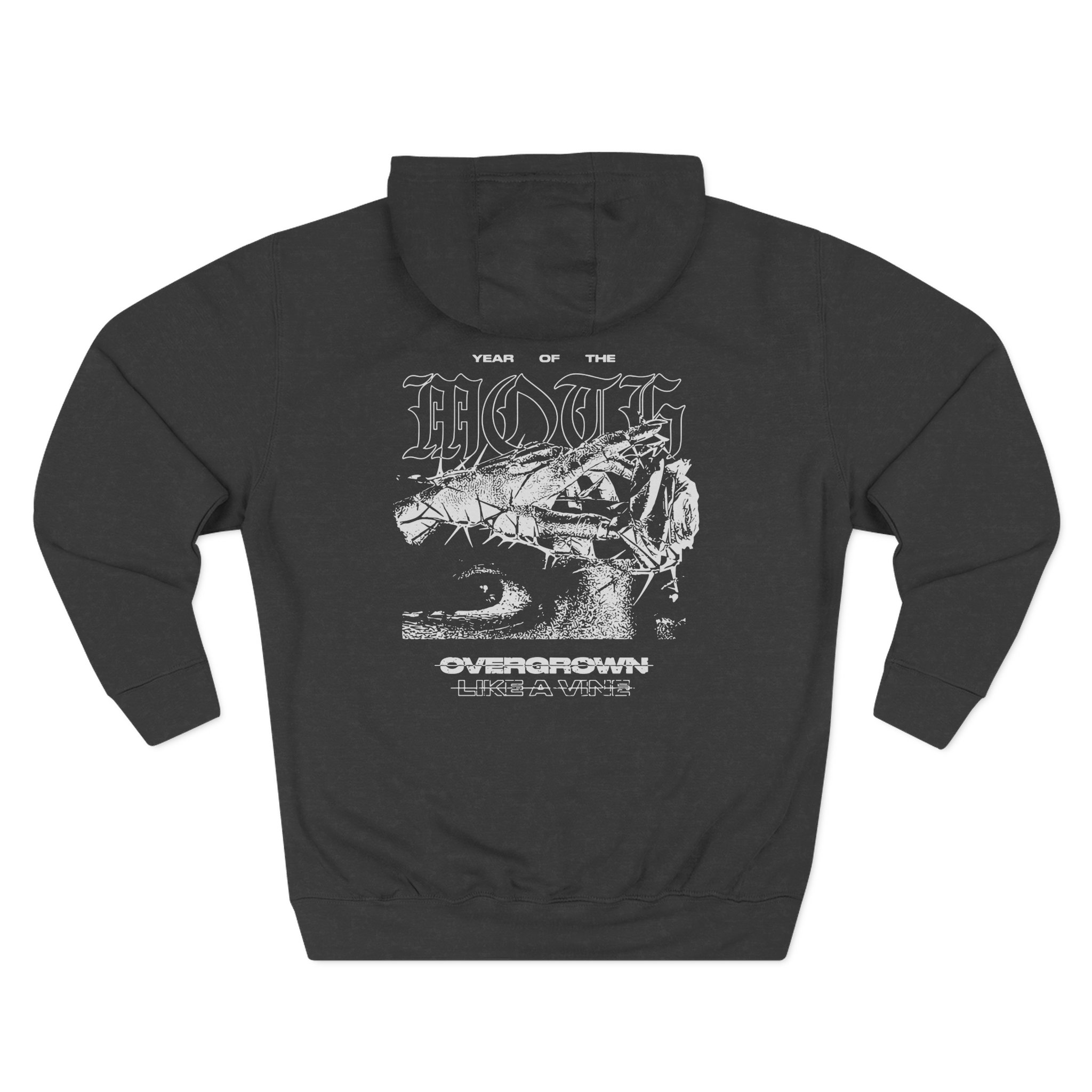 Like Moths to Flames Overgrown Three-Panel Fleece Hoodie