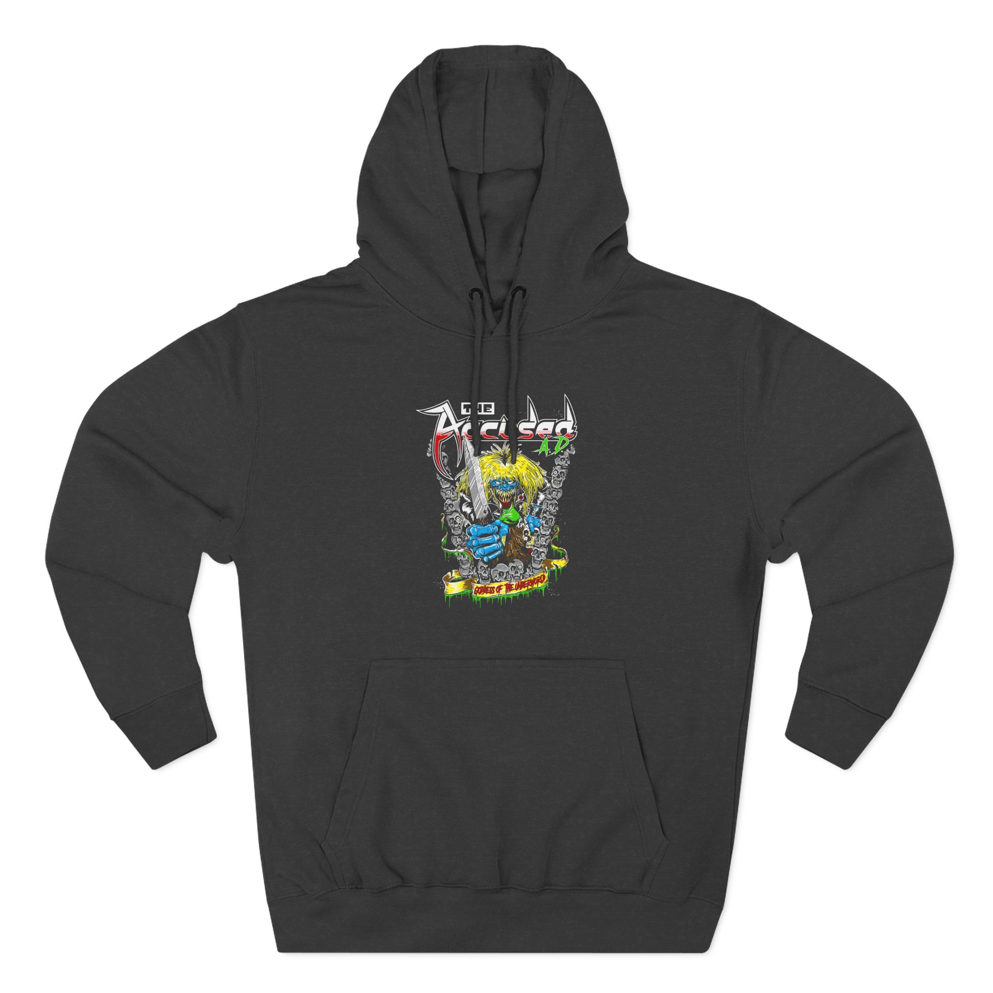 Accused Ad Goddess of the Underworld Three-Panel Fleece Hoodie