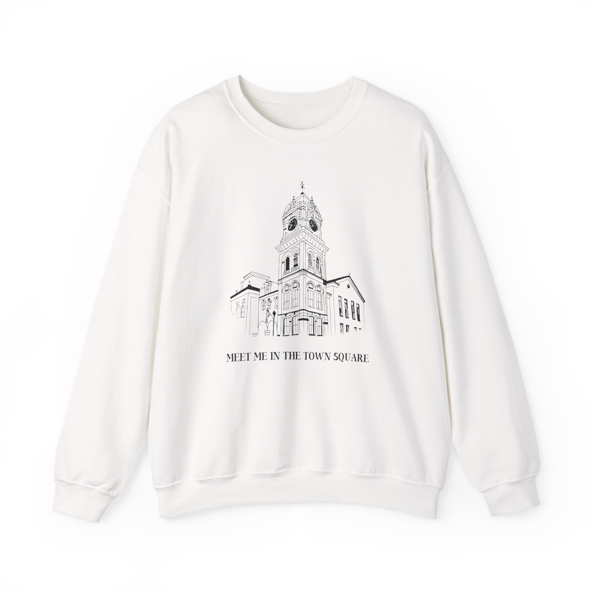 Nina Dobrev Eet Me in the Town Square Unisex Heavy Blendâ„¢ Crewneck Sweatshirt