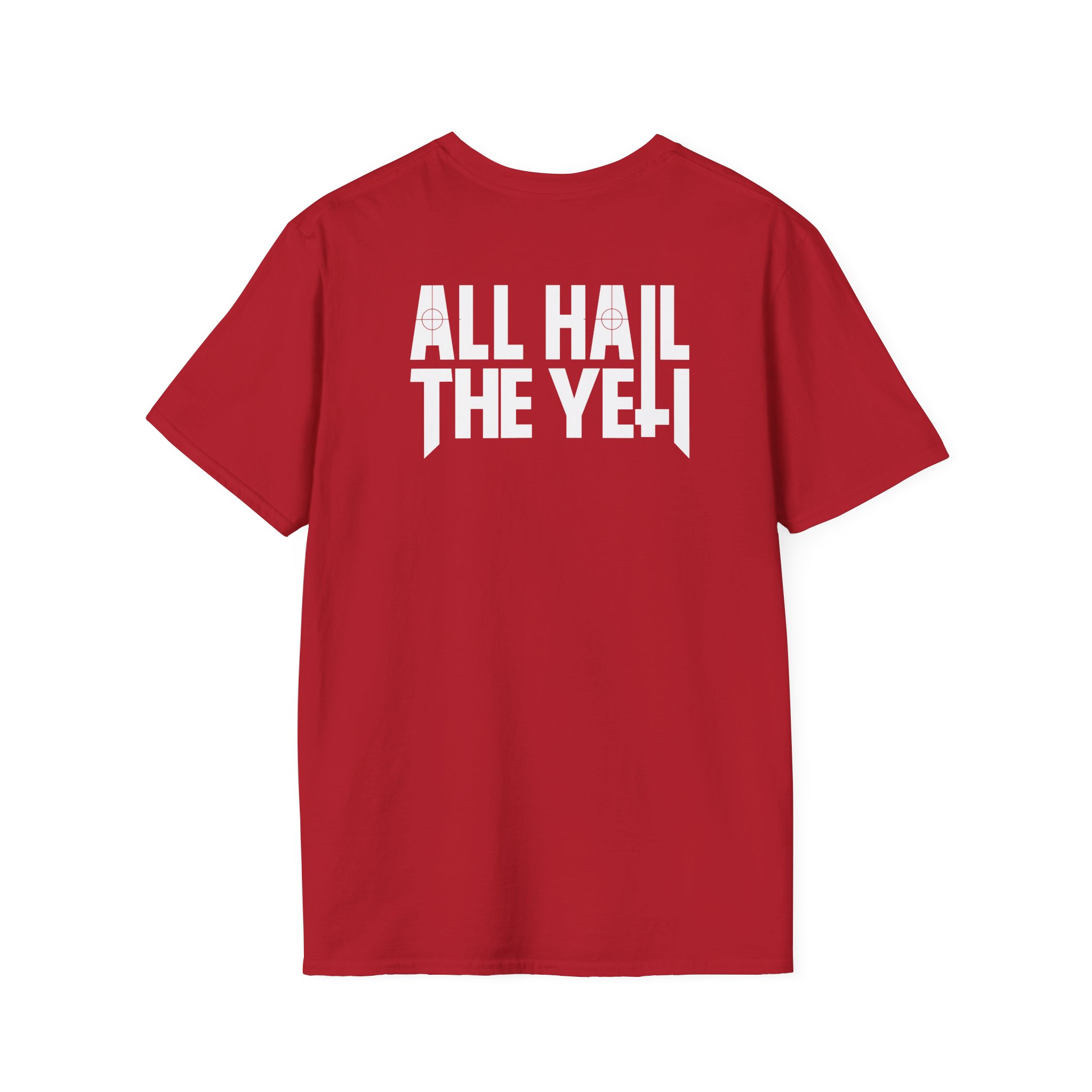 All Hail the Yeti Side Logo Unisex Softstyle T-Shirt