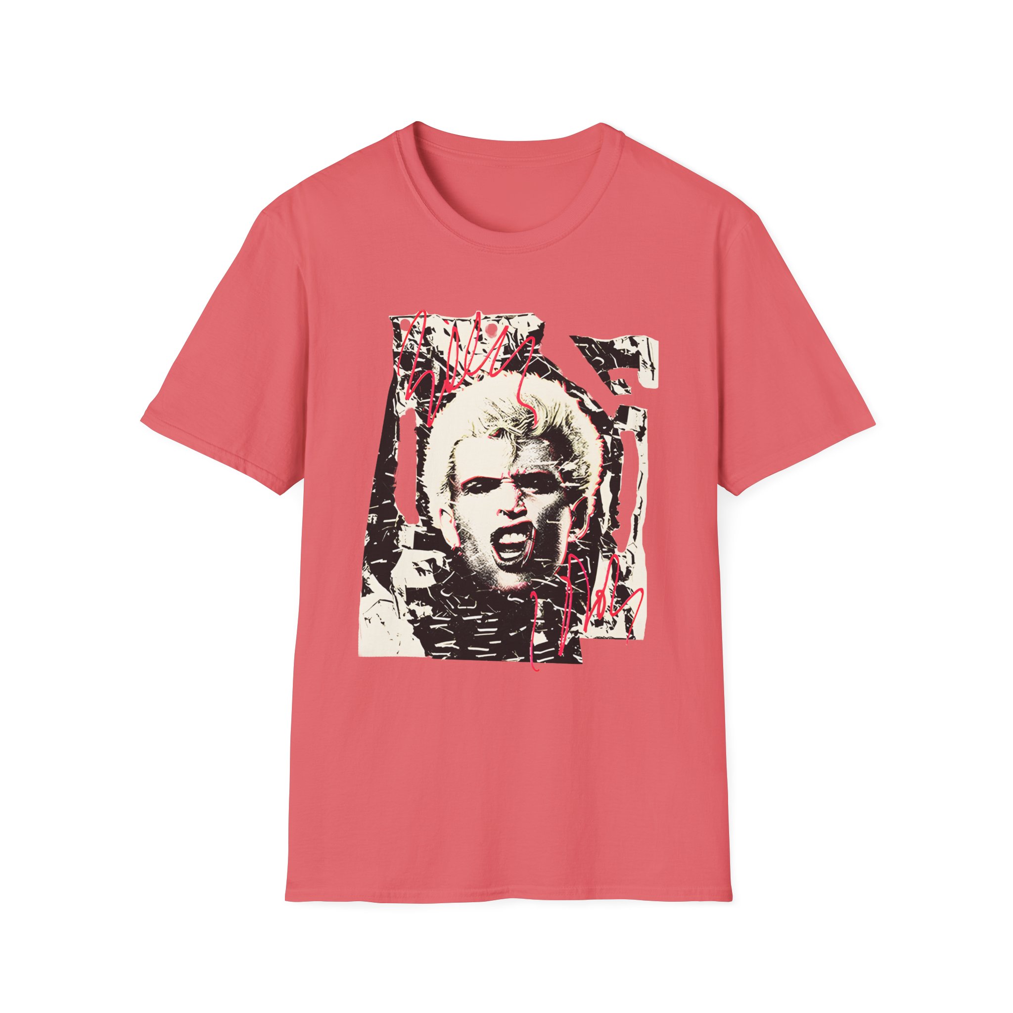 Billy Idol Shattered Photo Unisex Softstyle T-Shirt