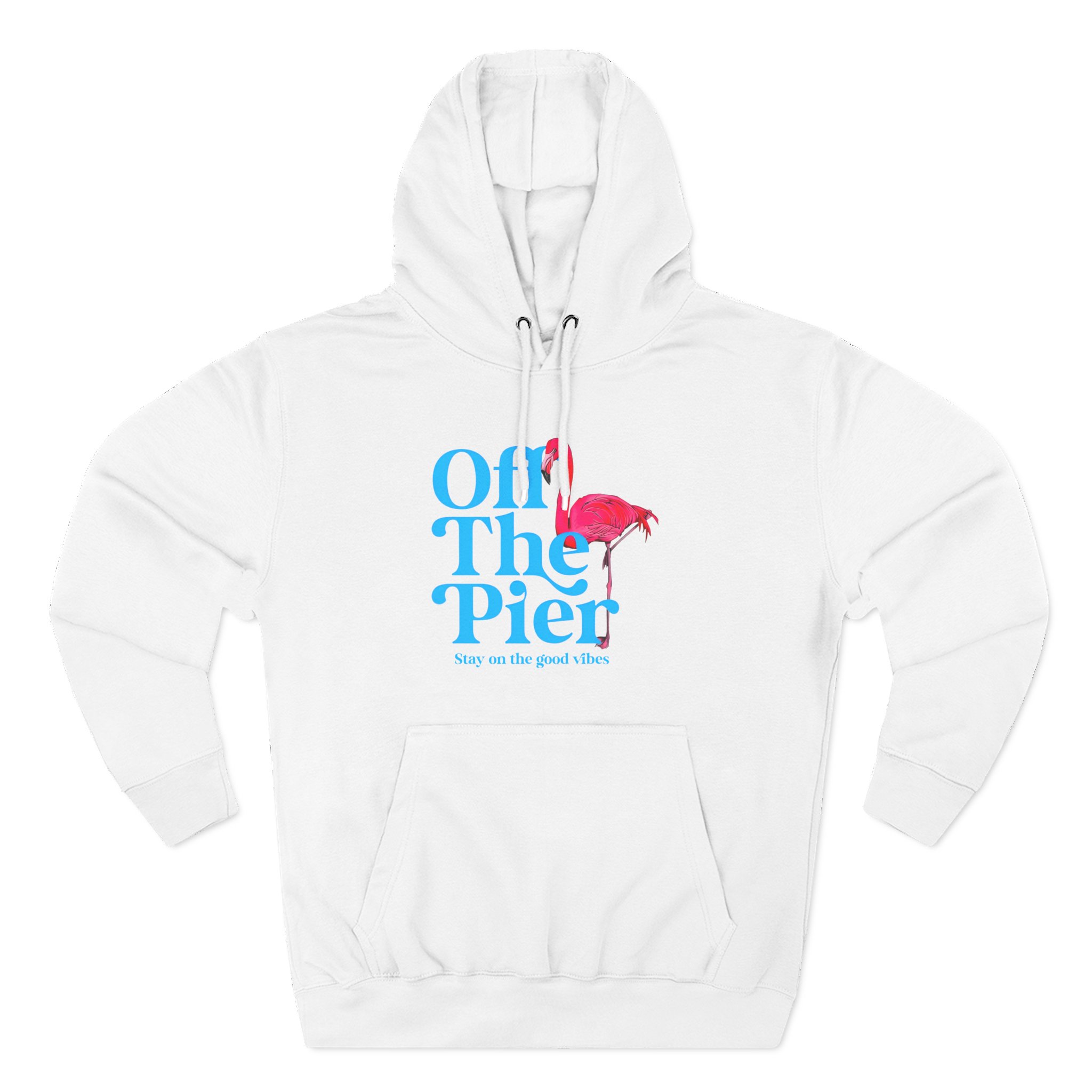 Flamingo Three-Panel Fleece Hoodie