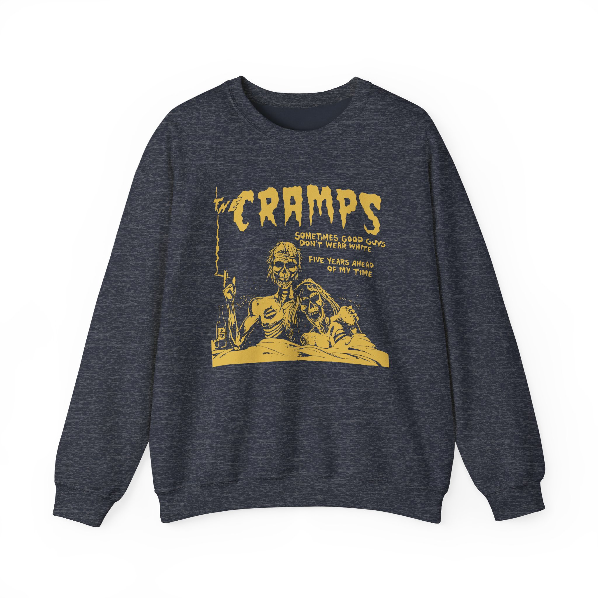 The Cramps Sometimes Good Guys Don’t Wear White Unisex Heavy Blend™ Crewneck Sweatshirt