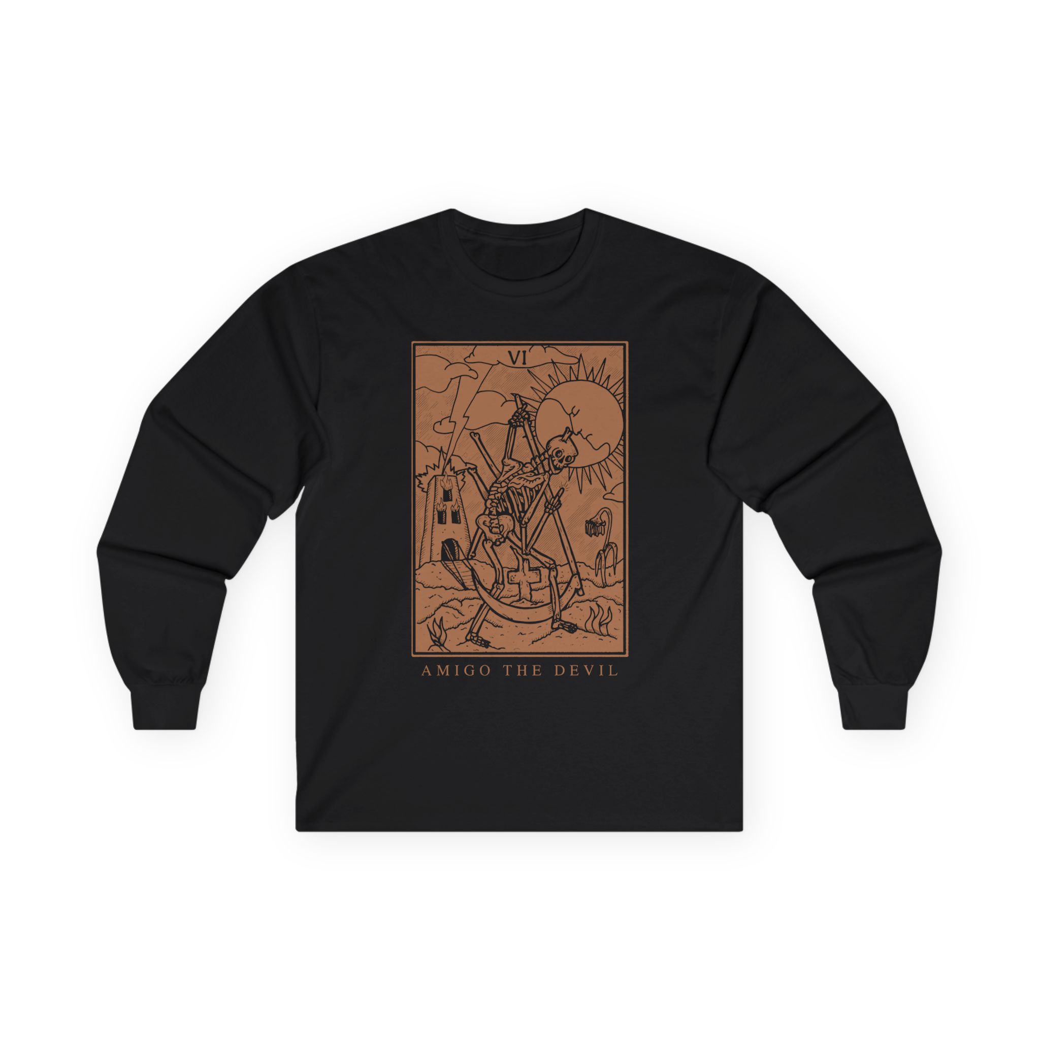 Amigo the Devil Tarot Card Unisex Ultra Cotton Long Sleeve Tee
