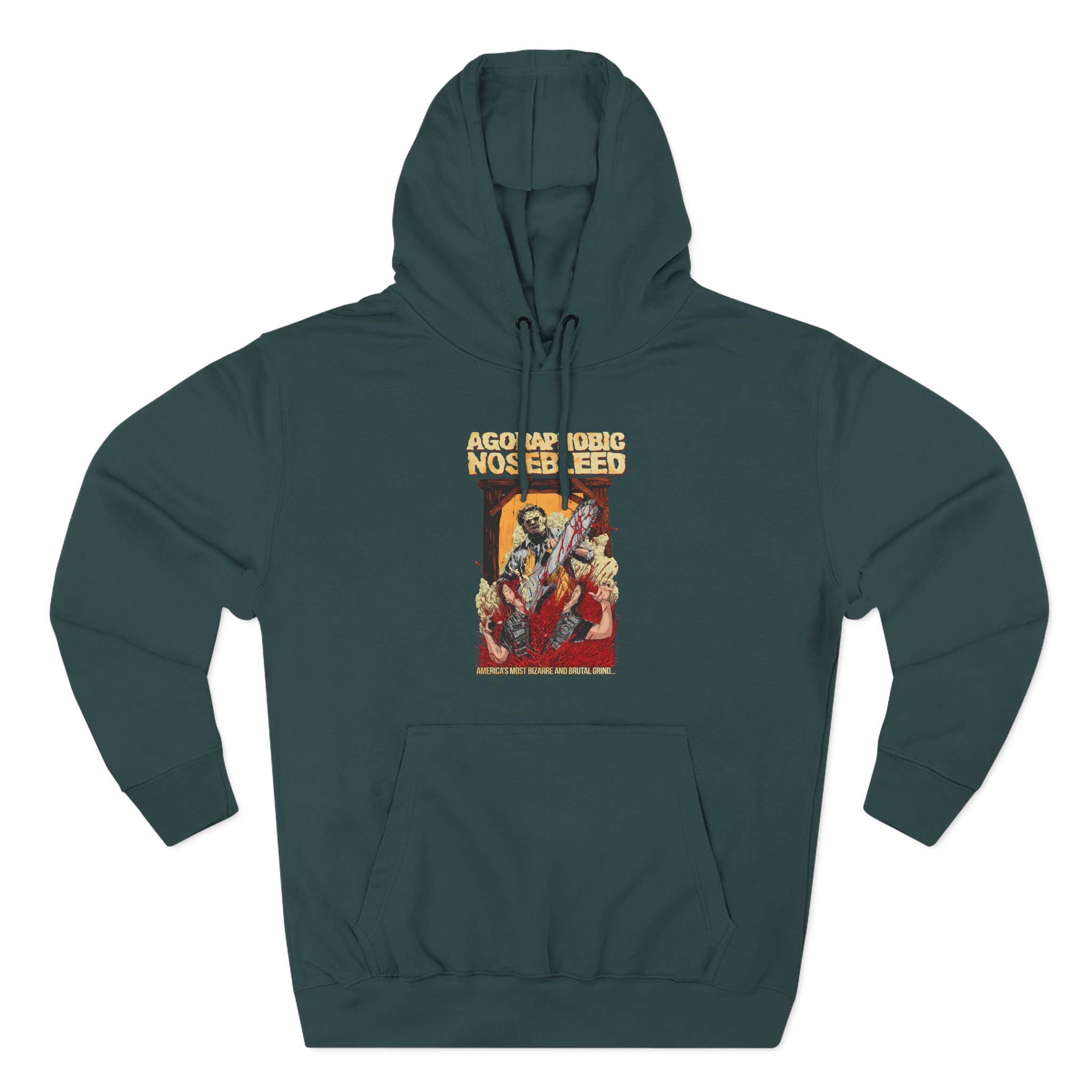 Agoraphobic Nosebleed Leatherface Three-Panel Fleece Hoodie