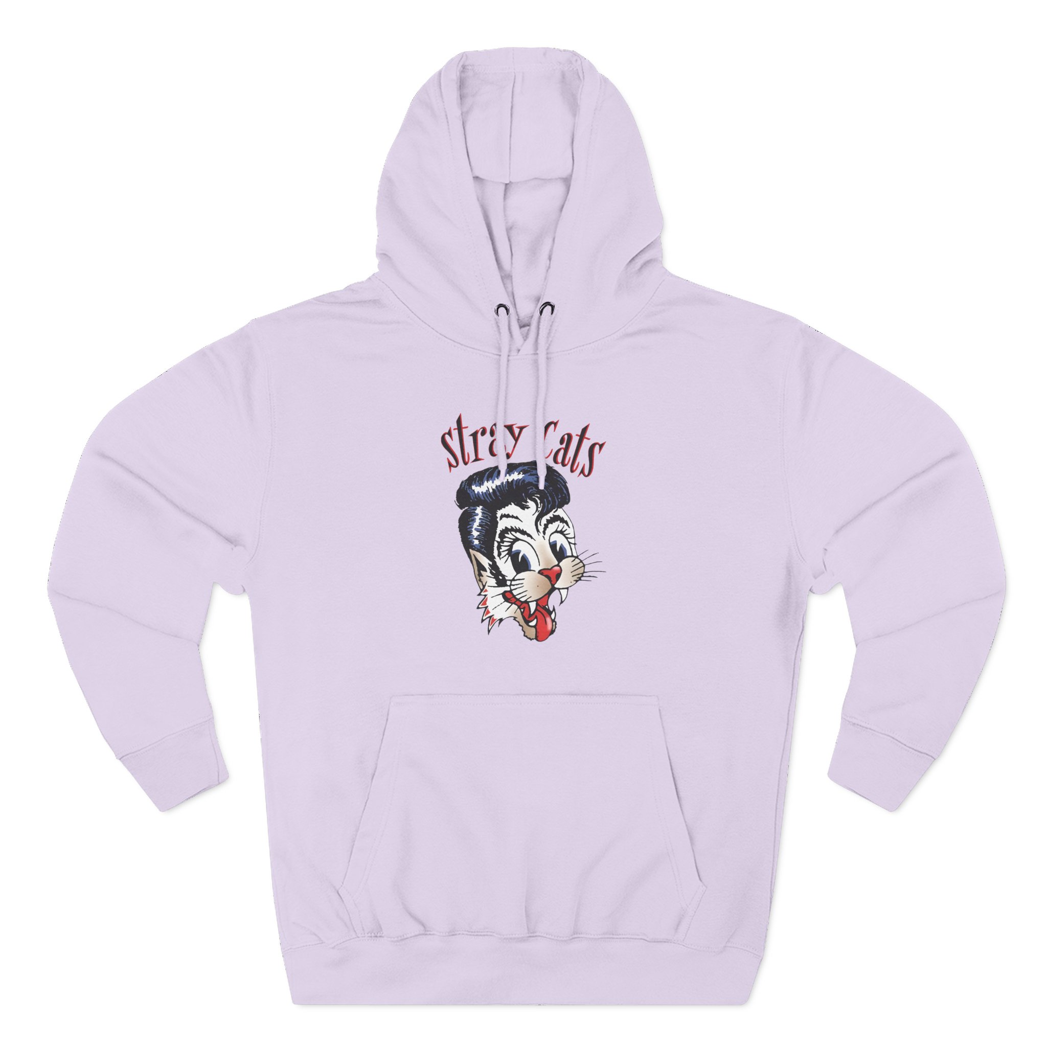 Stray Cats Airbrush Cat Three-Panel Fleece Hoodie
